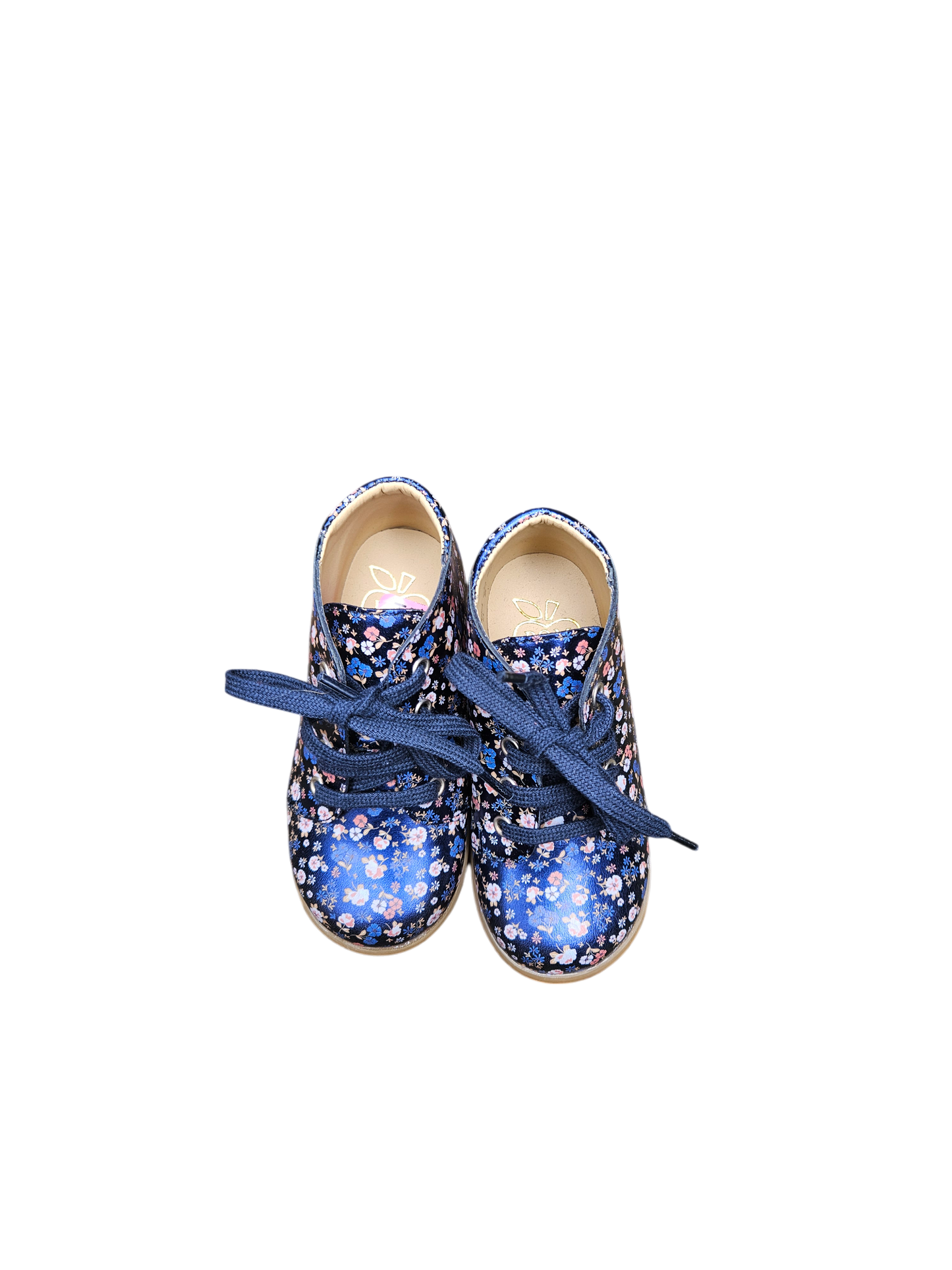 Pom D'Api metallic floral leather boots US7