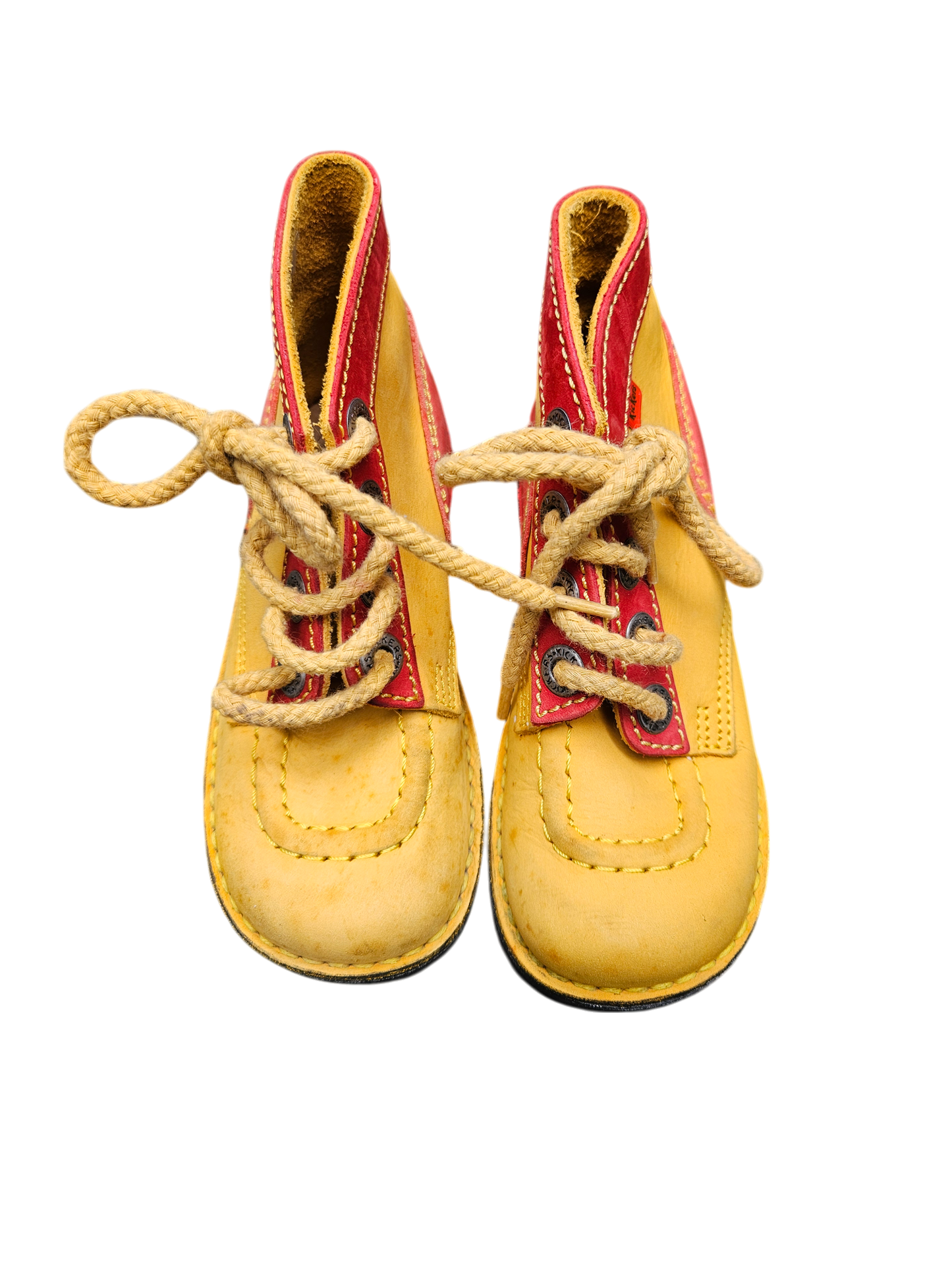 Vintage Kickers colour block leather boots US10C