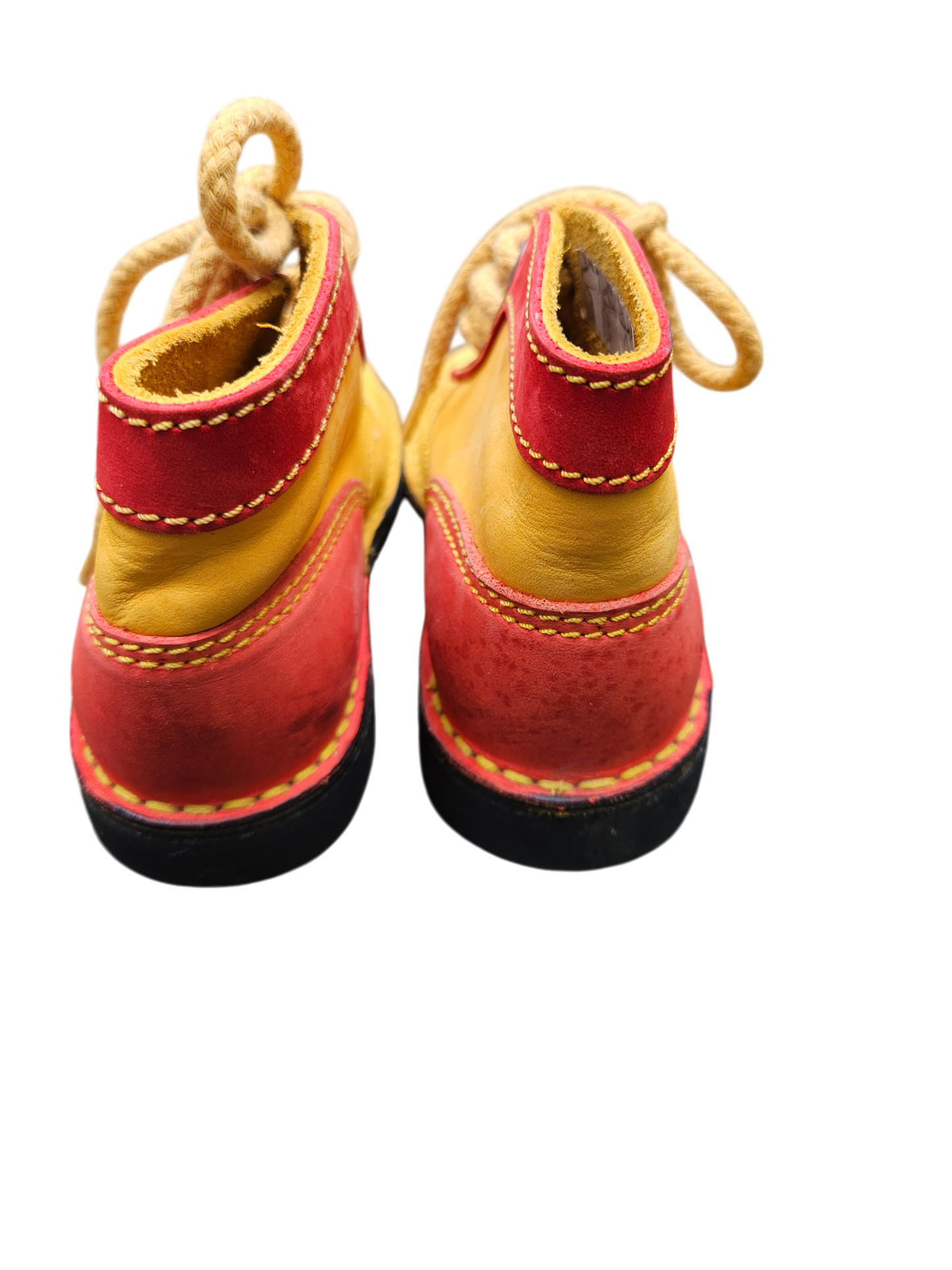 Vintage Kickers colour block leather boots US10C