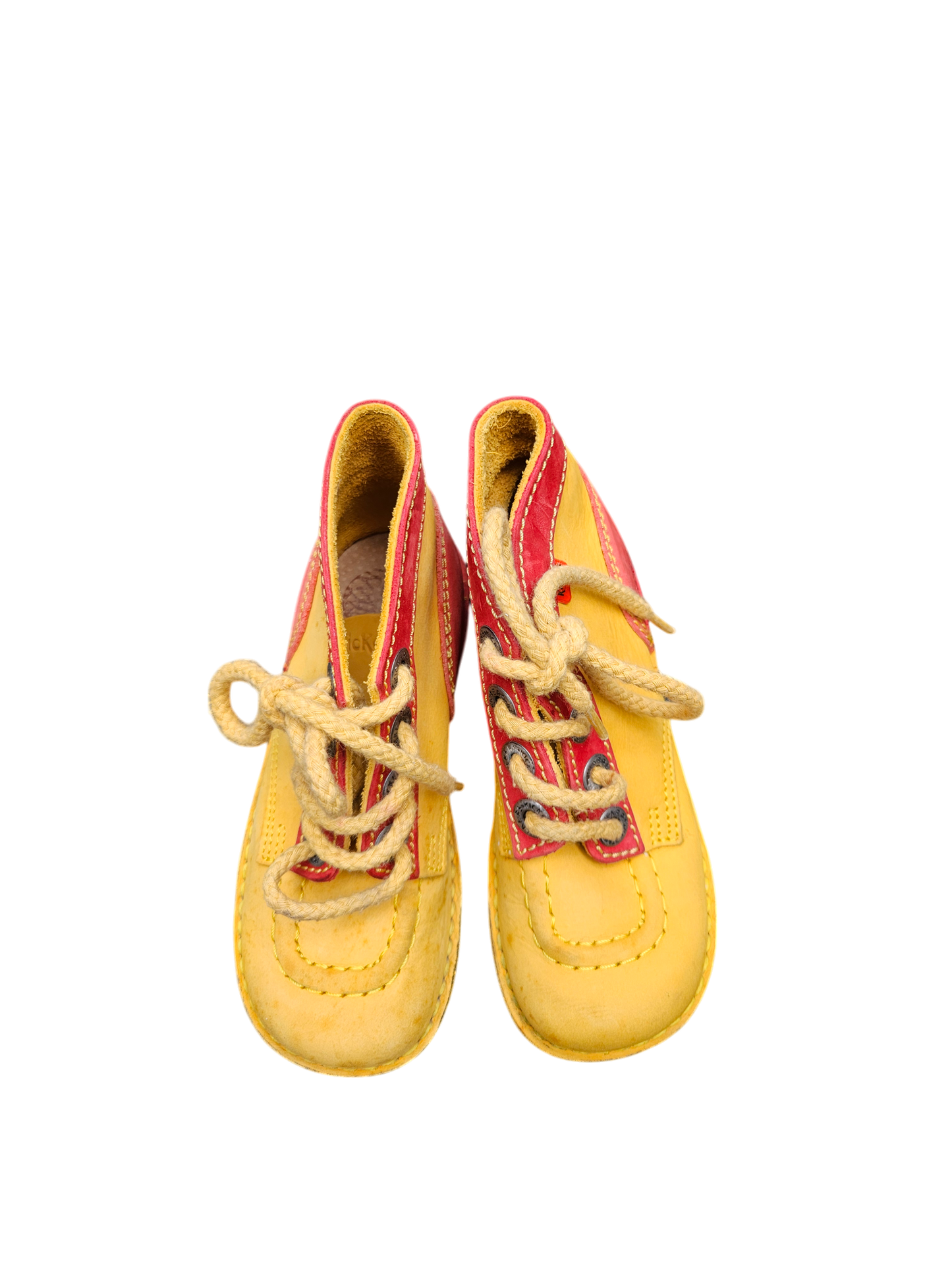 Vintage Kickers colour block leather boots US10C