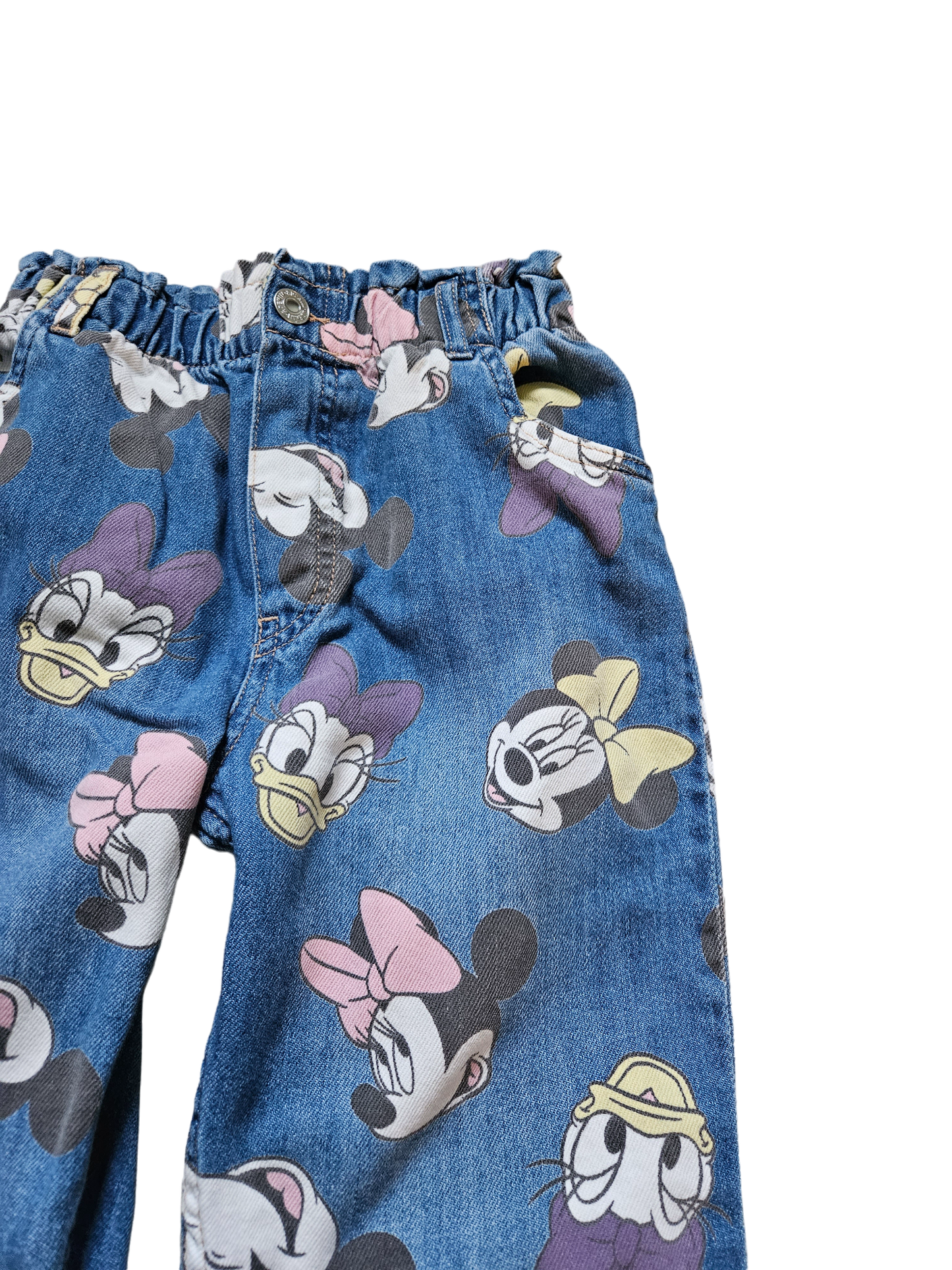 H&M Disney Minnie Mouse and Daisy Duck paperbag jeans 9-10y