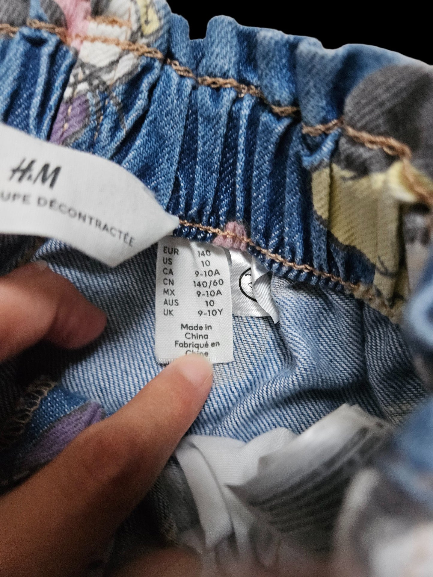 H&M Disney Minnie Mouse and Daisy Duck paperbag jeans 9-10y