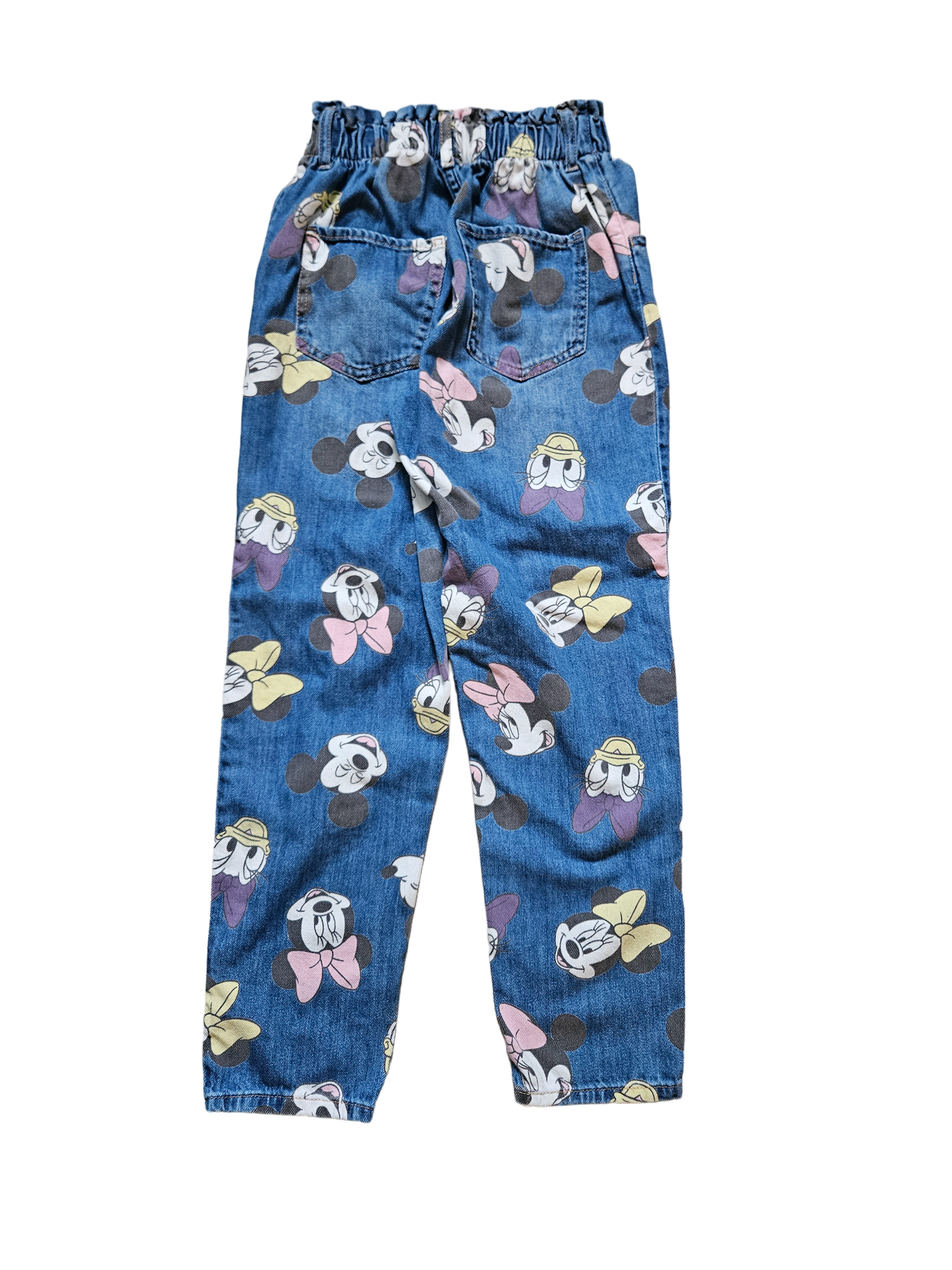 H&M Disney Minnie Mouse and Daisy Duck paperbag jeans 9-10y