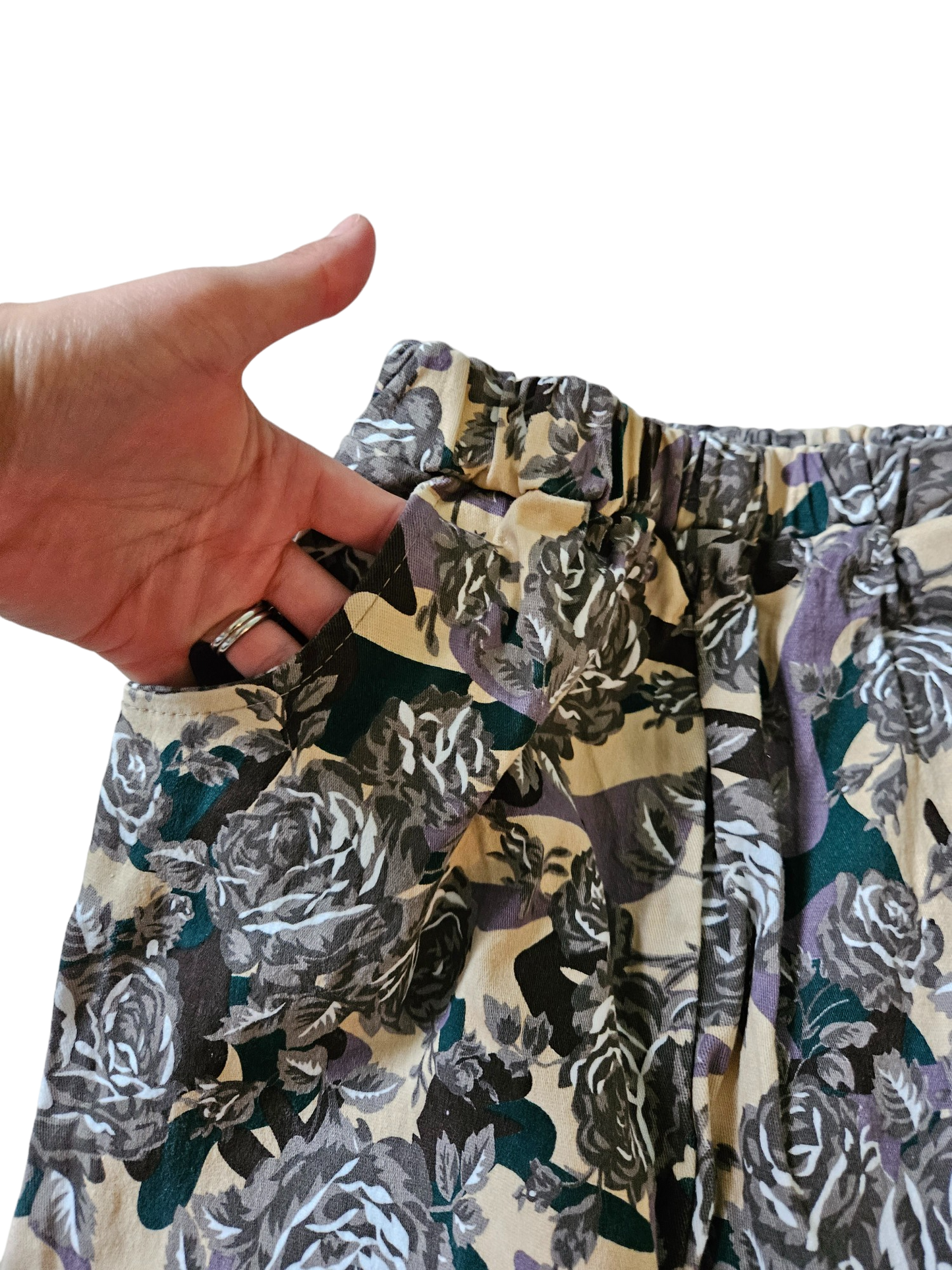 Handmade floral harem pants approx 6-8y
