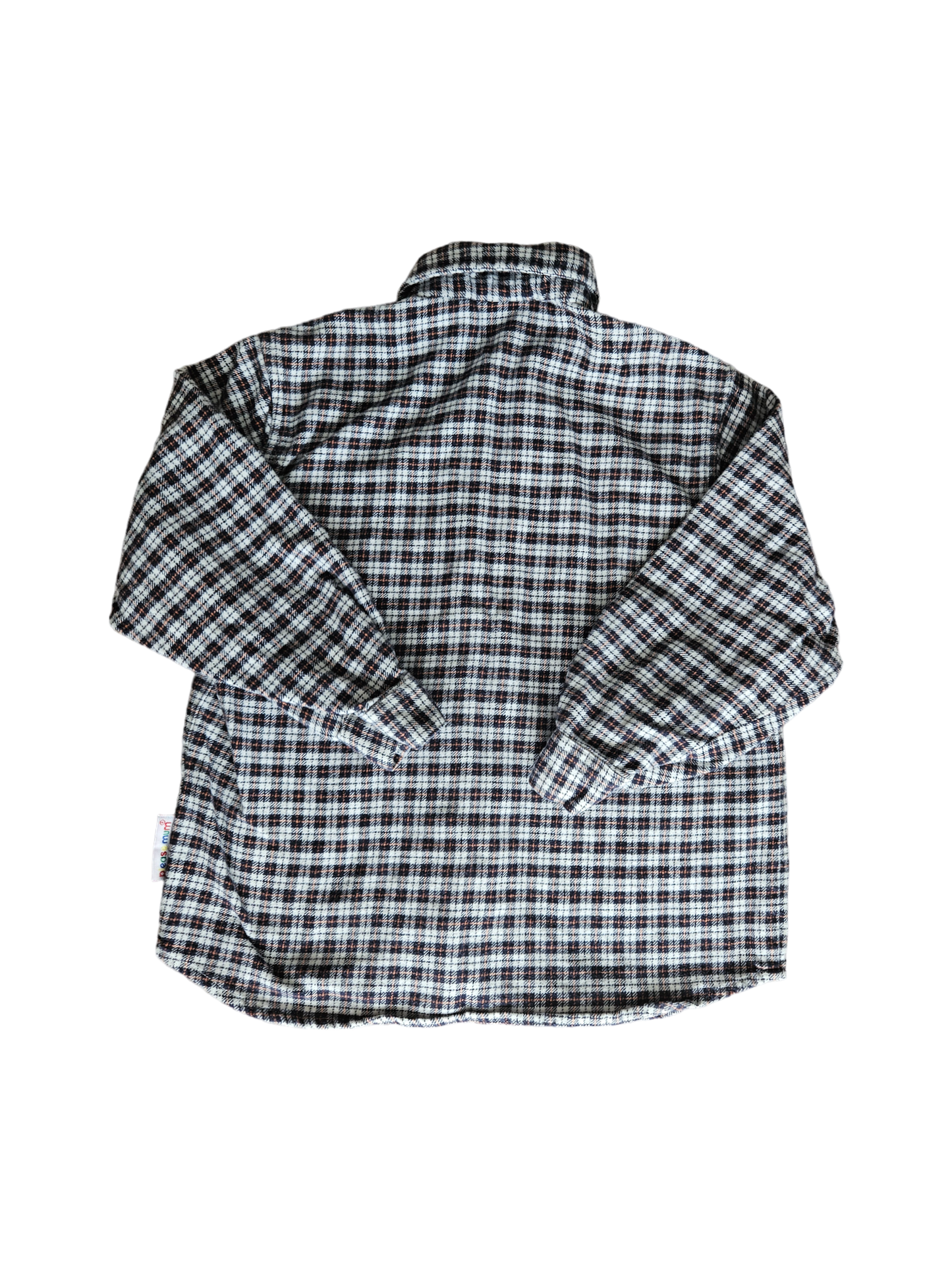 Vintage Please Mum plaid button up long sleeve Youth S