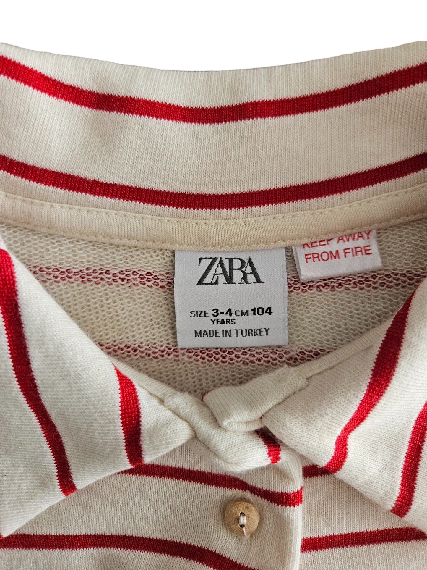 Zara striped sleeveless dress 3-4y