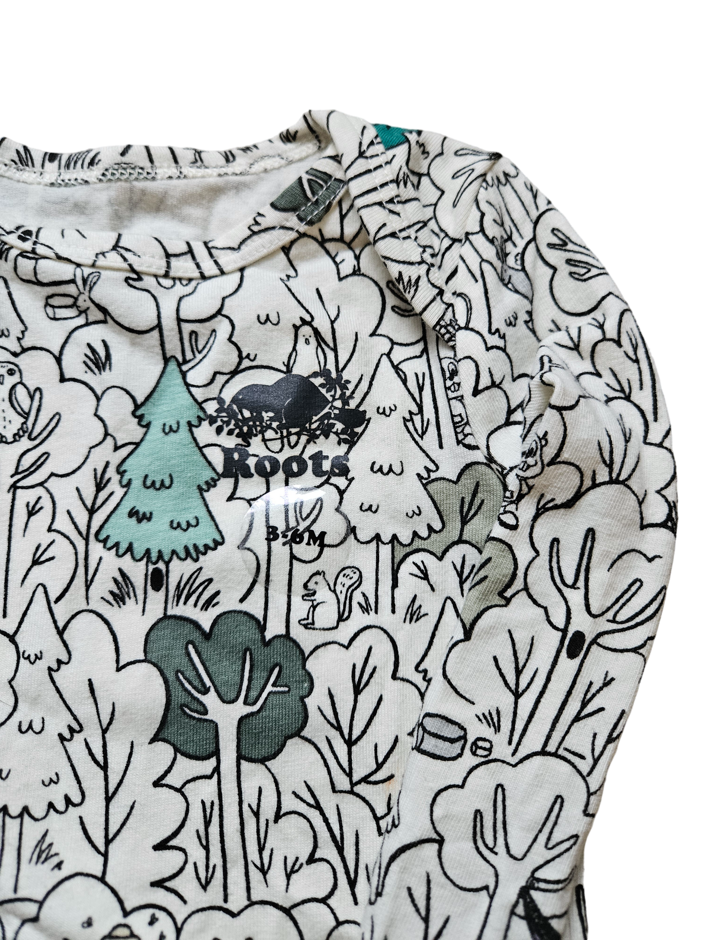 Roots Buddy Beaver onesie 3-6m NWOT