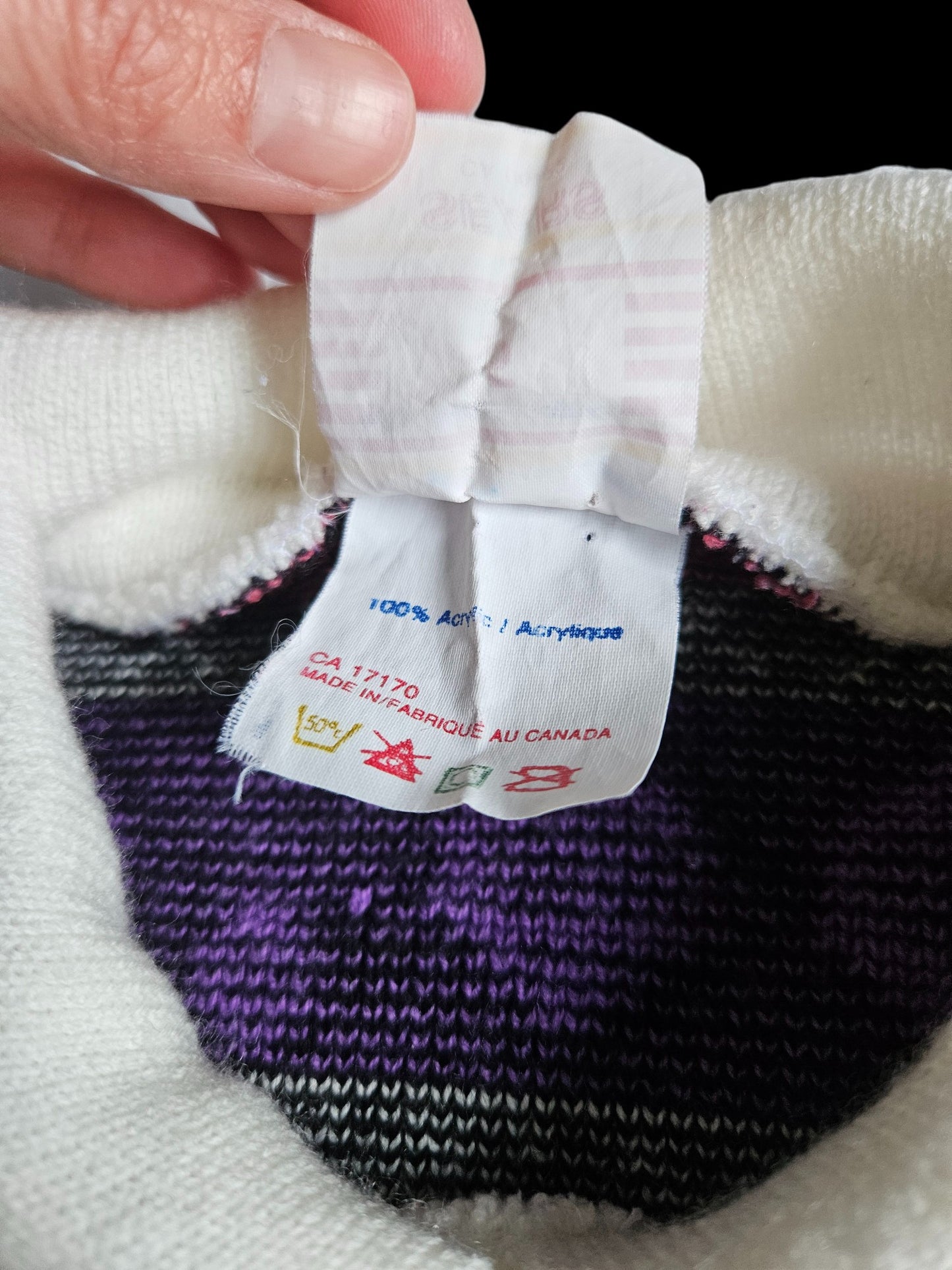 Vintage Sears acrylic knit collared heart sweater Size 5y