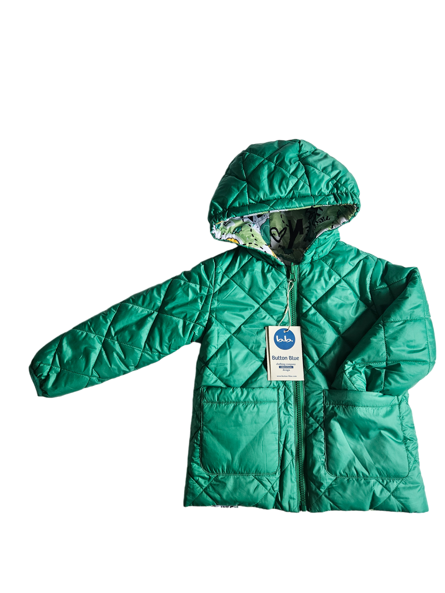 Reversible puffer coat Size 4 NWT