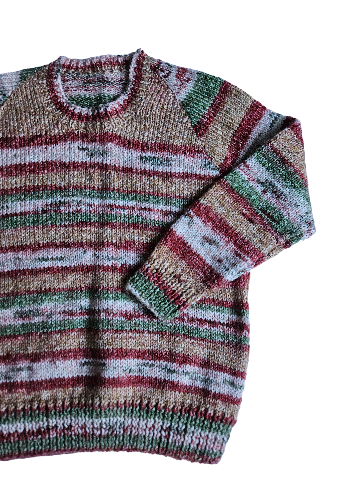 Handknit multicolour crewneck 4-5T