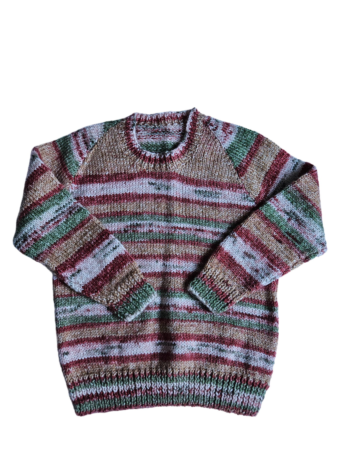 Handknit multicolour crewneck 4-5T