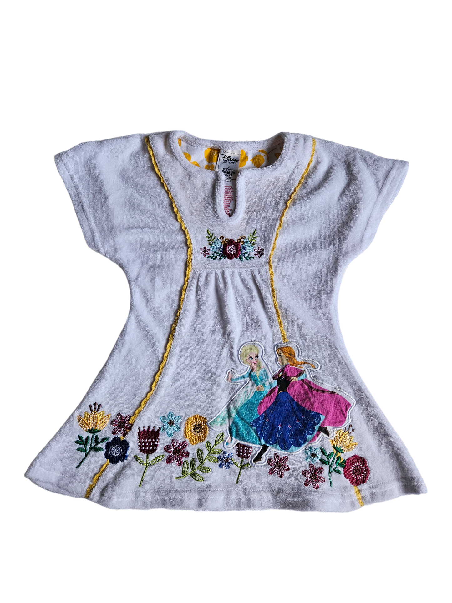 Frozen terry cloth dress/swim cover 2T