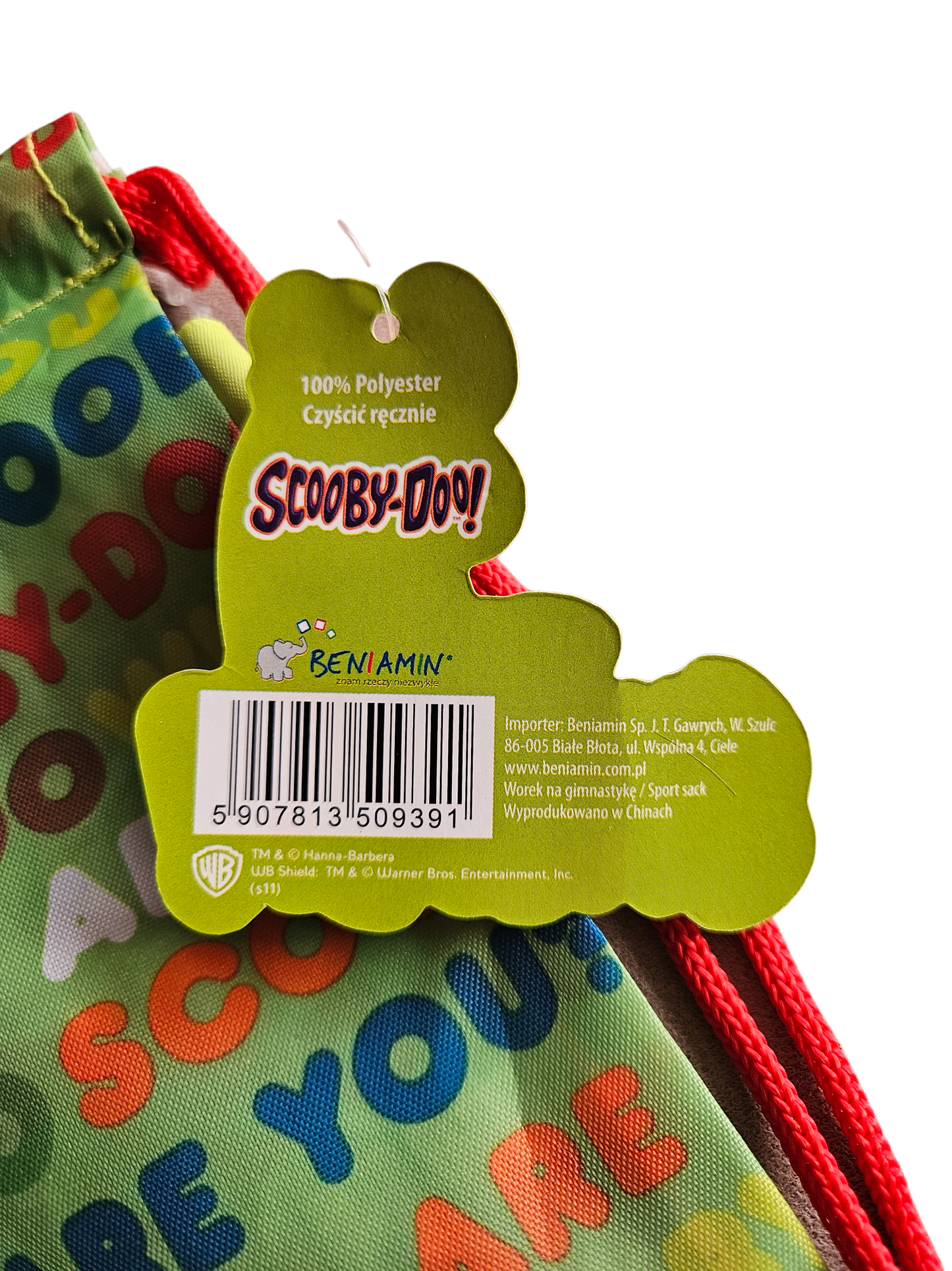 Scooby Doo cinch backpack NWT
