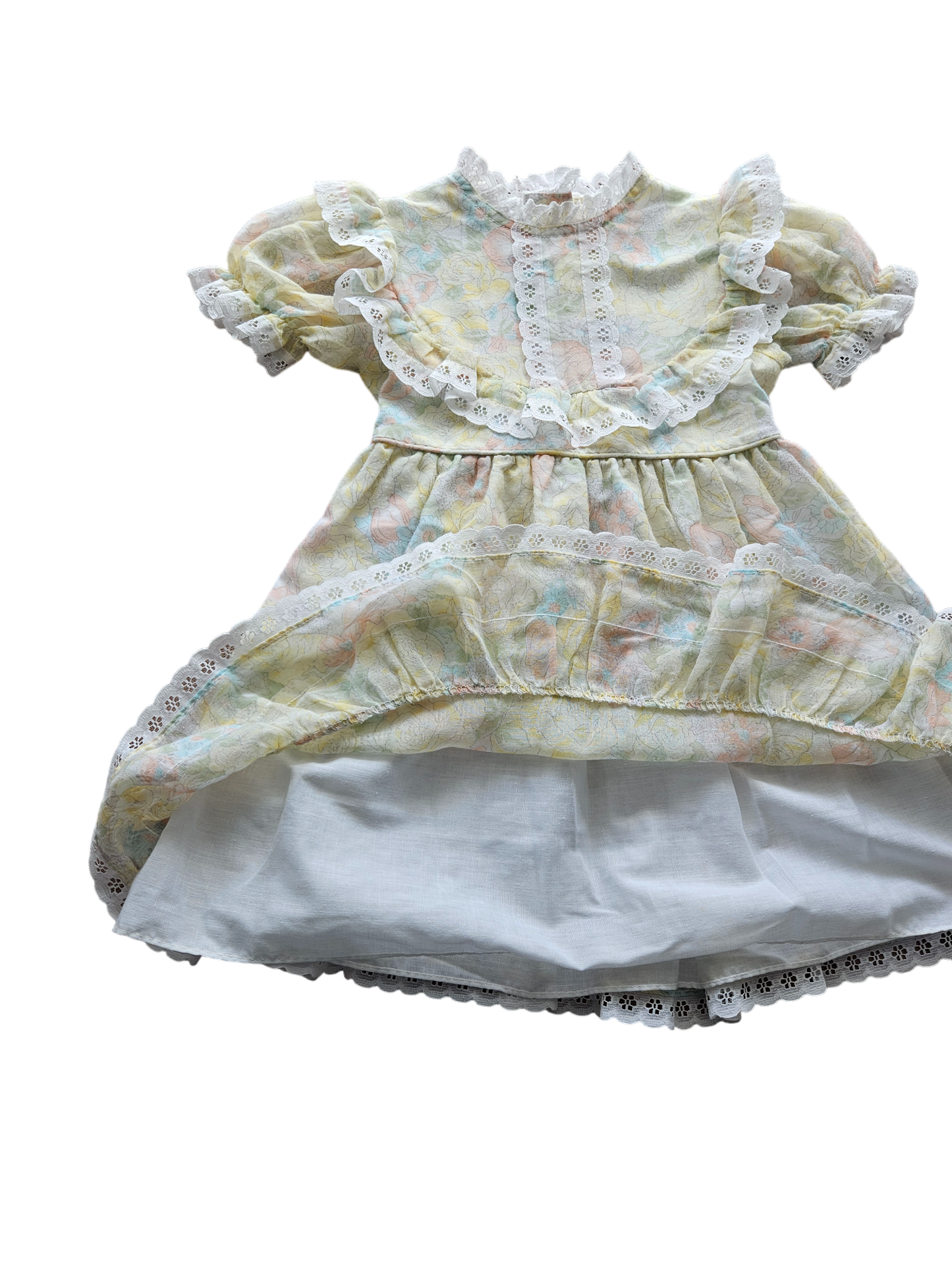 Vintage Winnie the Pooh floral print circle dress Size 6 Made in USA