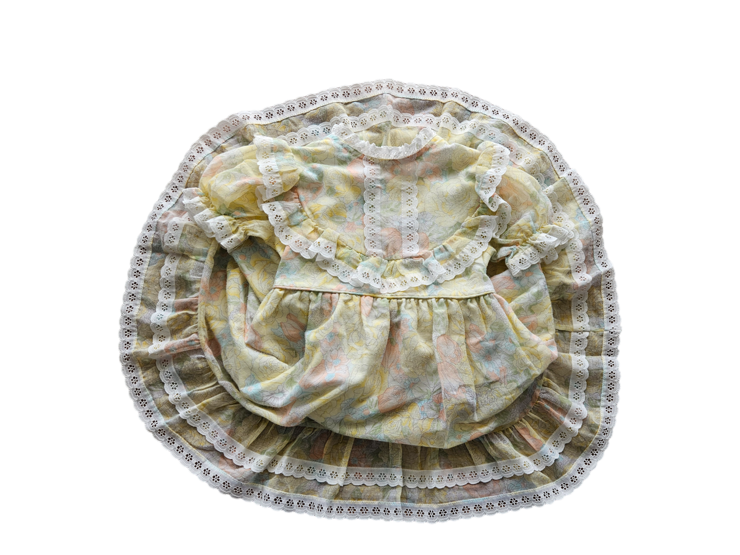 Vintage Winnie the Pooh floral print circle dress Size 6 Made in USA