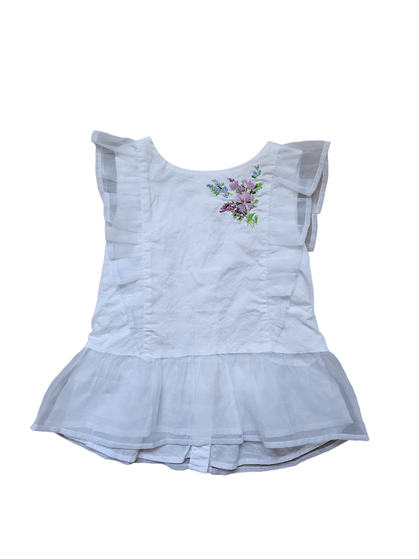 Janie and Jack blouse with gauzy ruffles Size 6