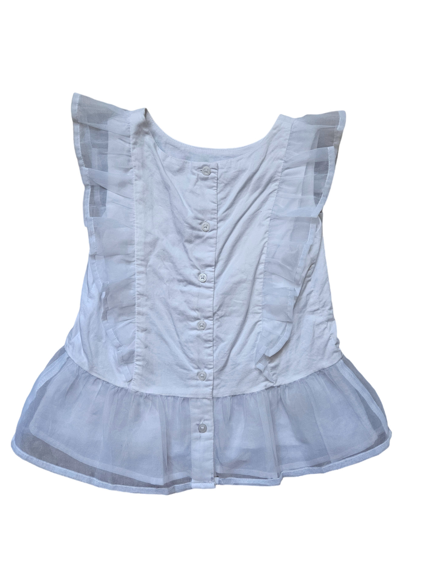 Janie and Jack blouse with gauzy ruffles Size 6