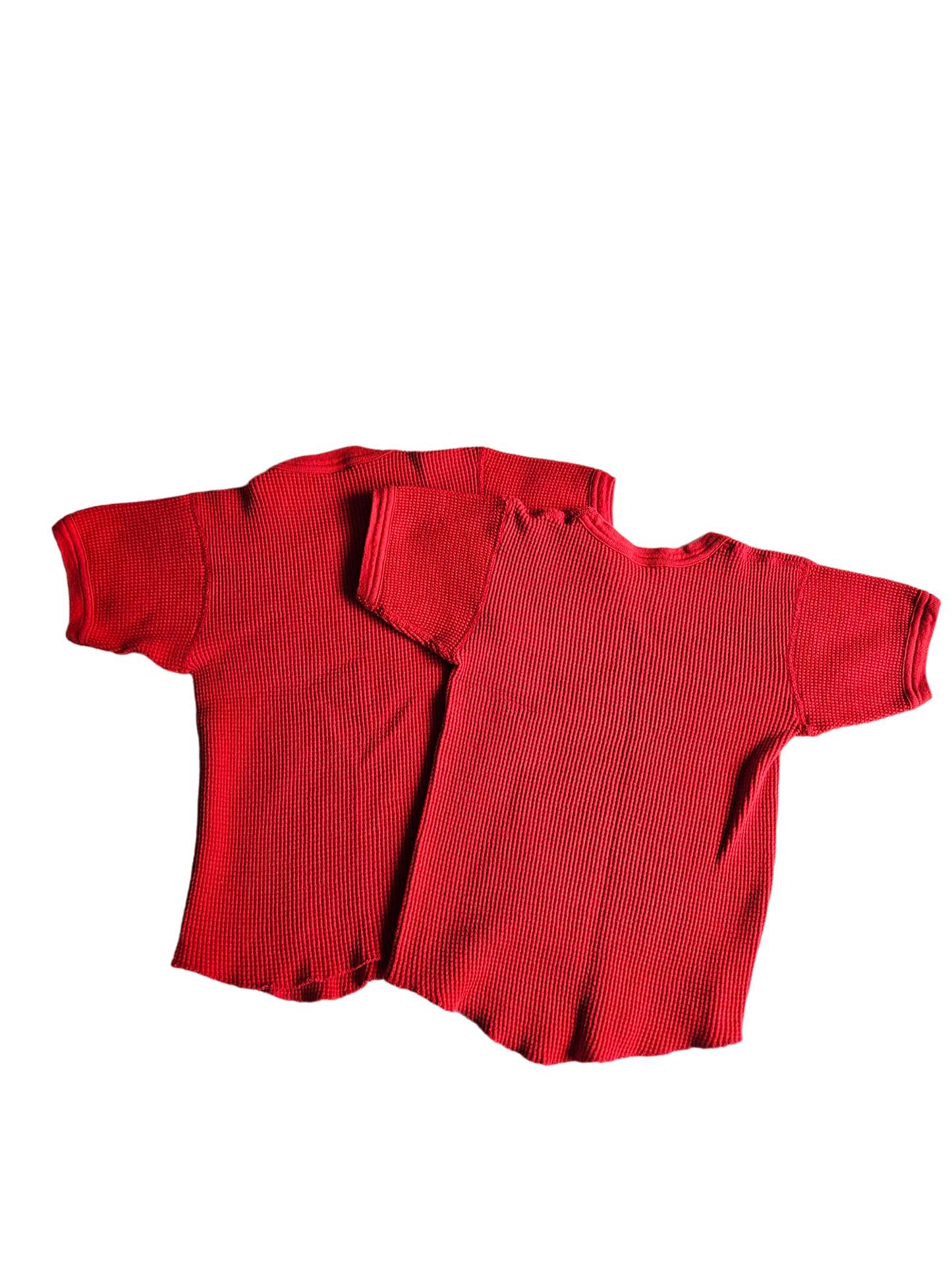 Vintage red waffle knit tee Size M approx 3-5Y
