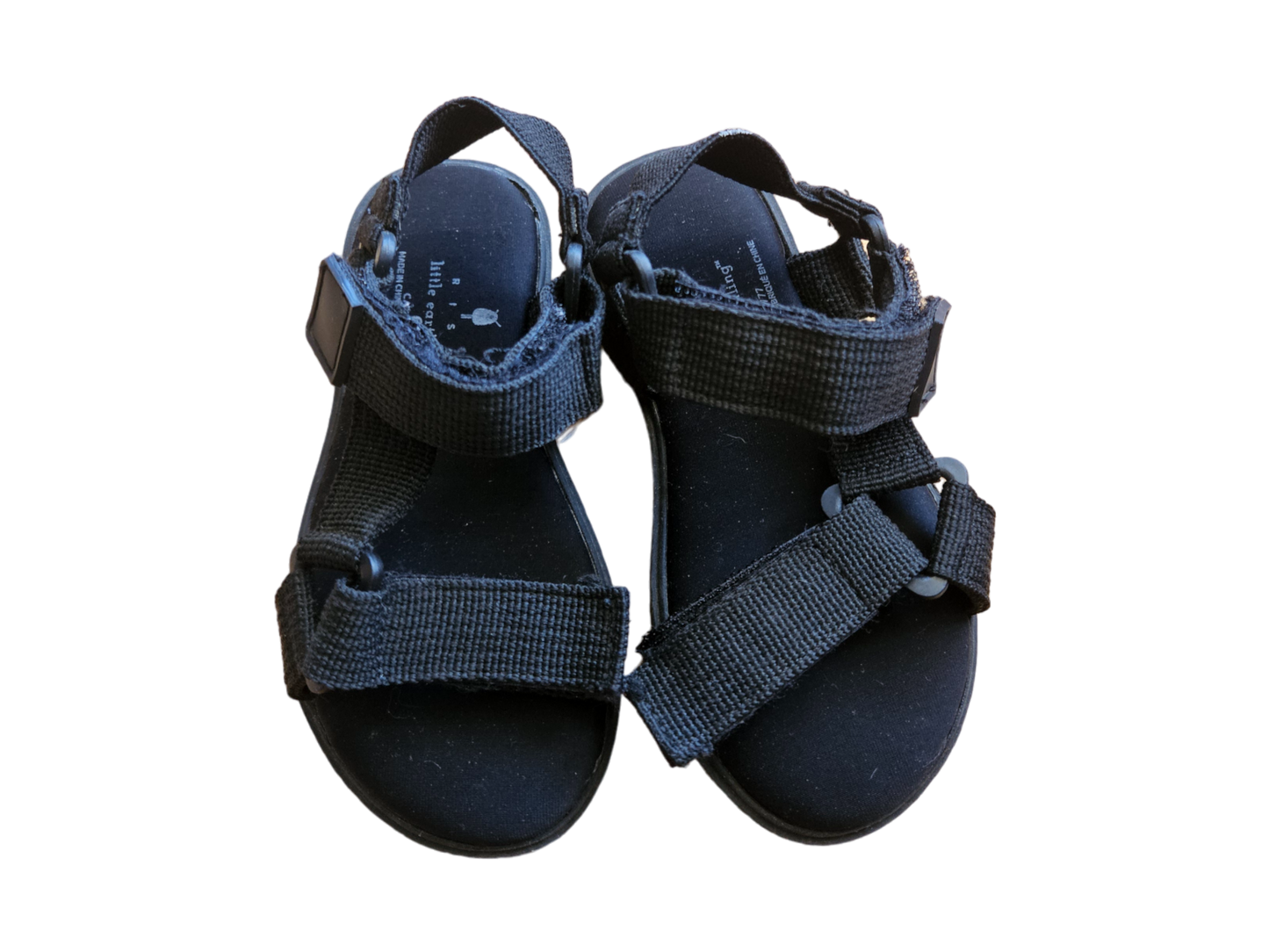 Rise little earthling black strappy sandal C6