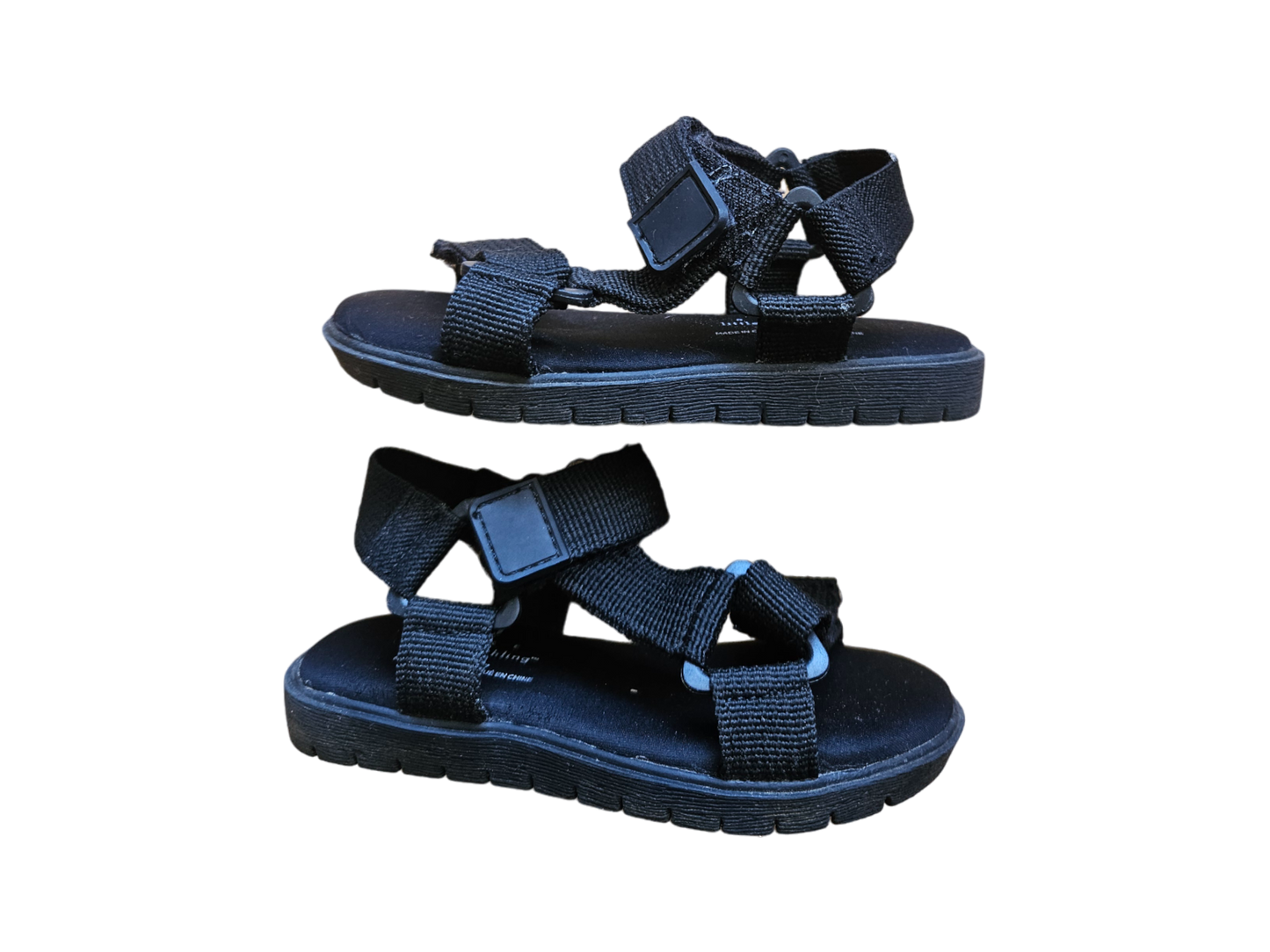 Rise little earthling black strappy sandal C6