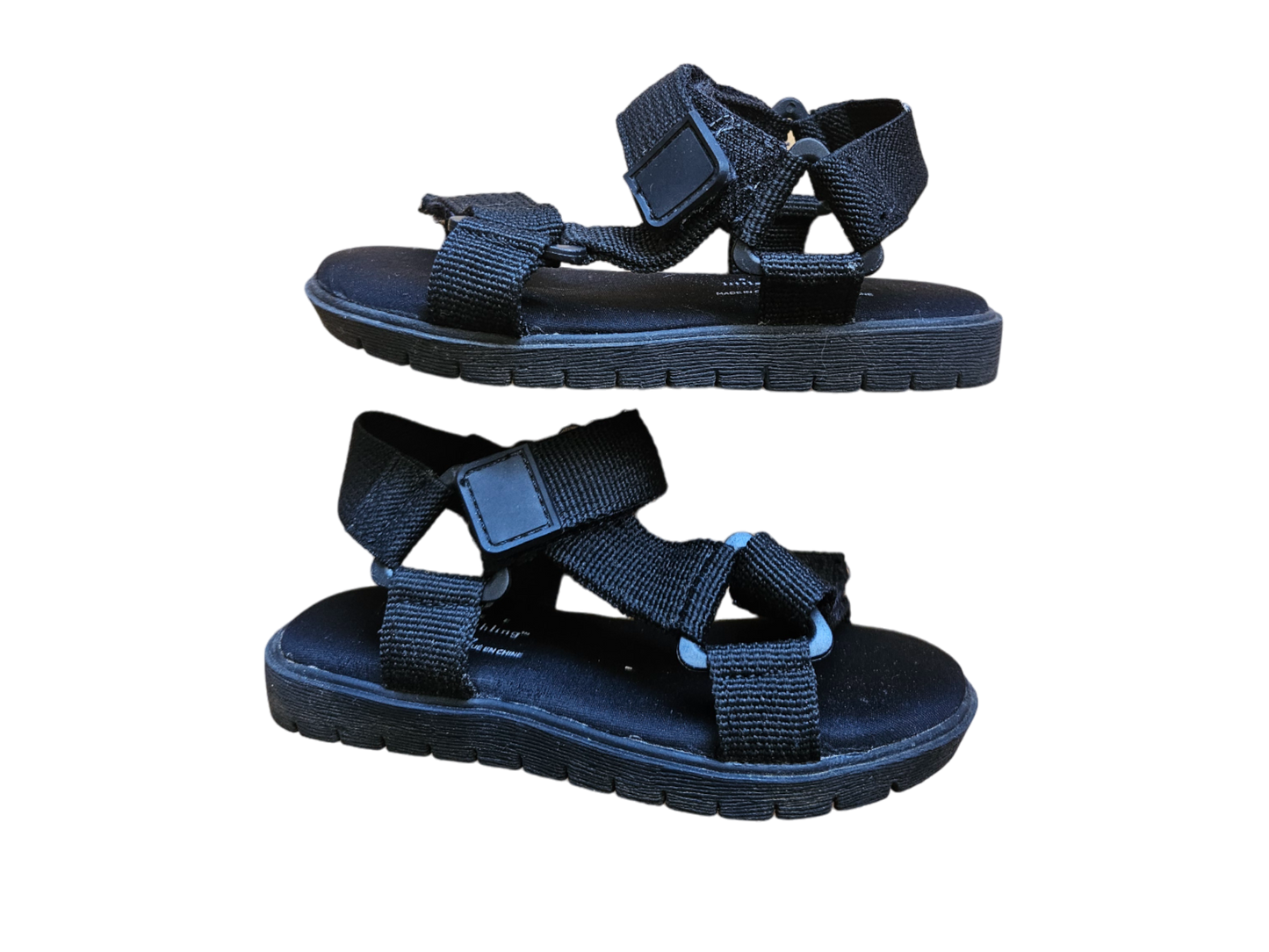 Rise little earthling black strappy sandal C6