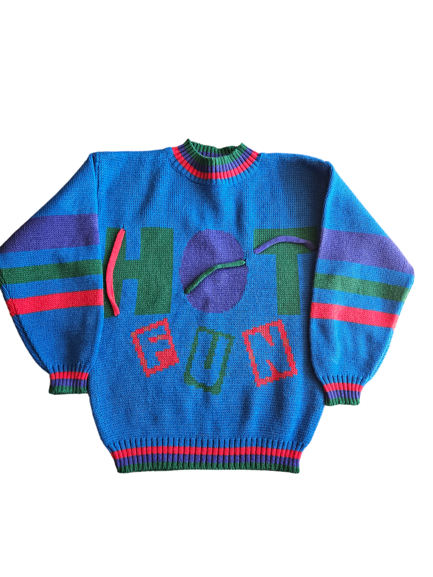 Vintage Hot Fudge acrylic knit Youth M (10/12)