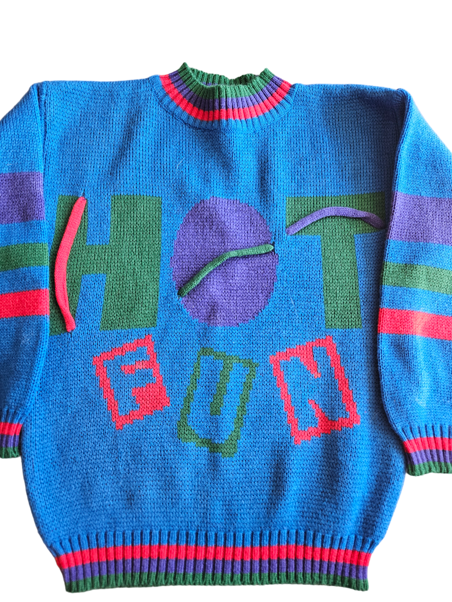 Vintage Hot Fudge acrylic knit Youth M (10/12)