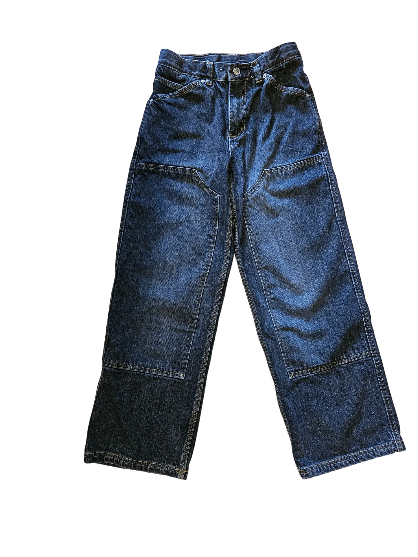Retro Gap black denim utility jeans with front leg patch Size 12Y