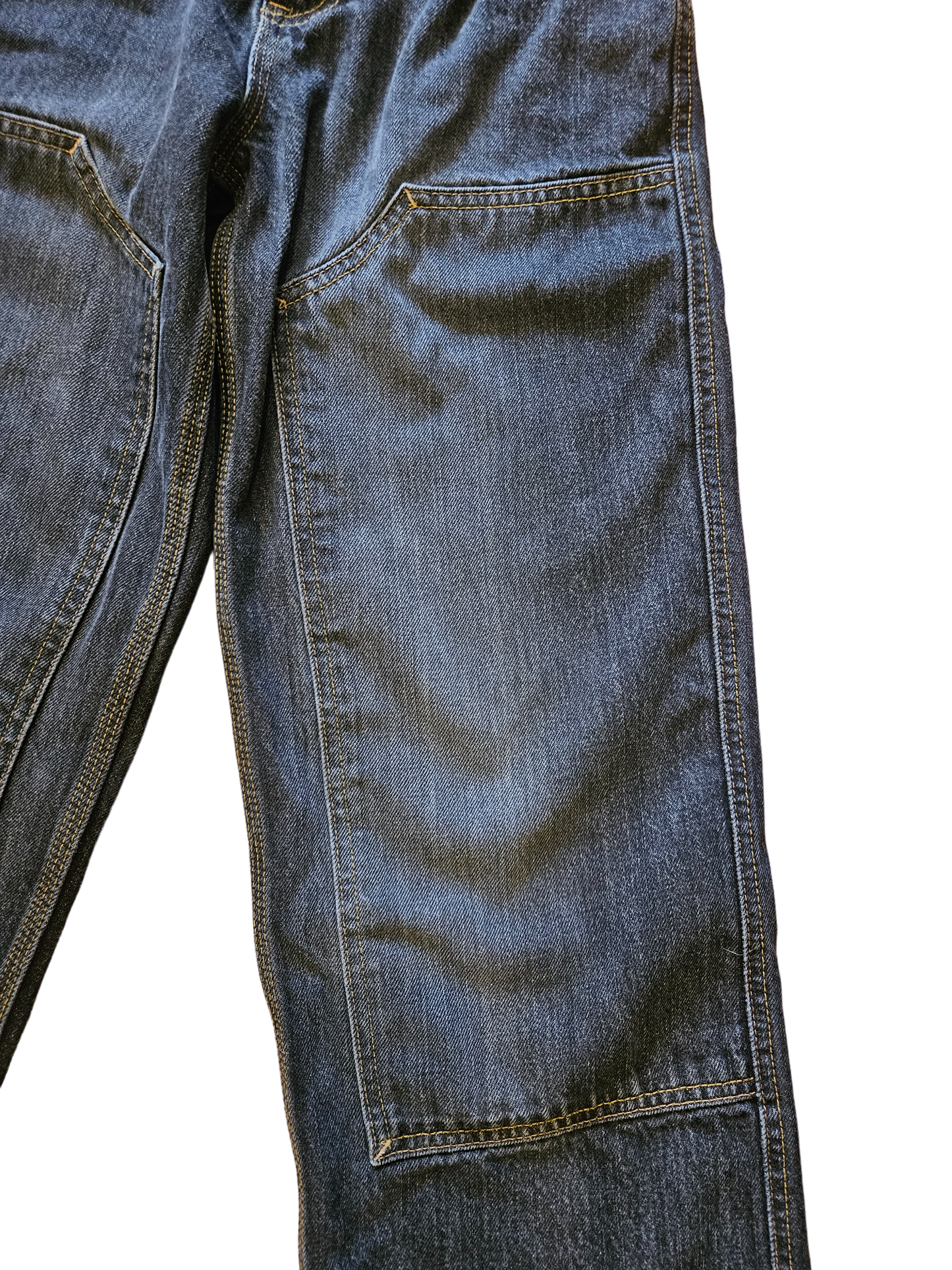 Retro Gap black denim utility jeans with front leg patch Size 12Y