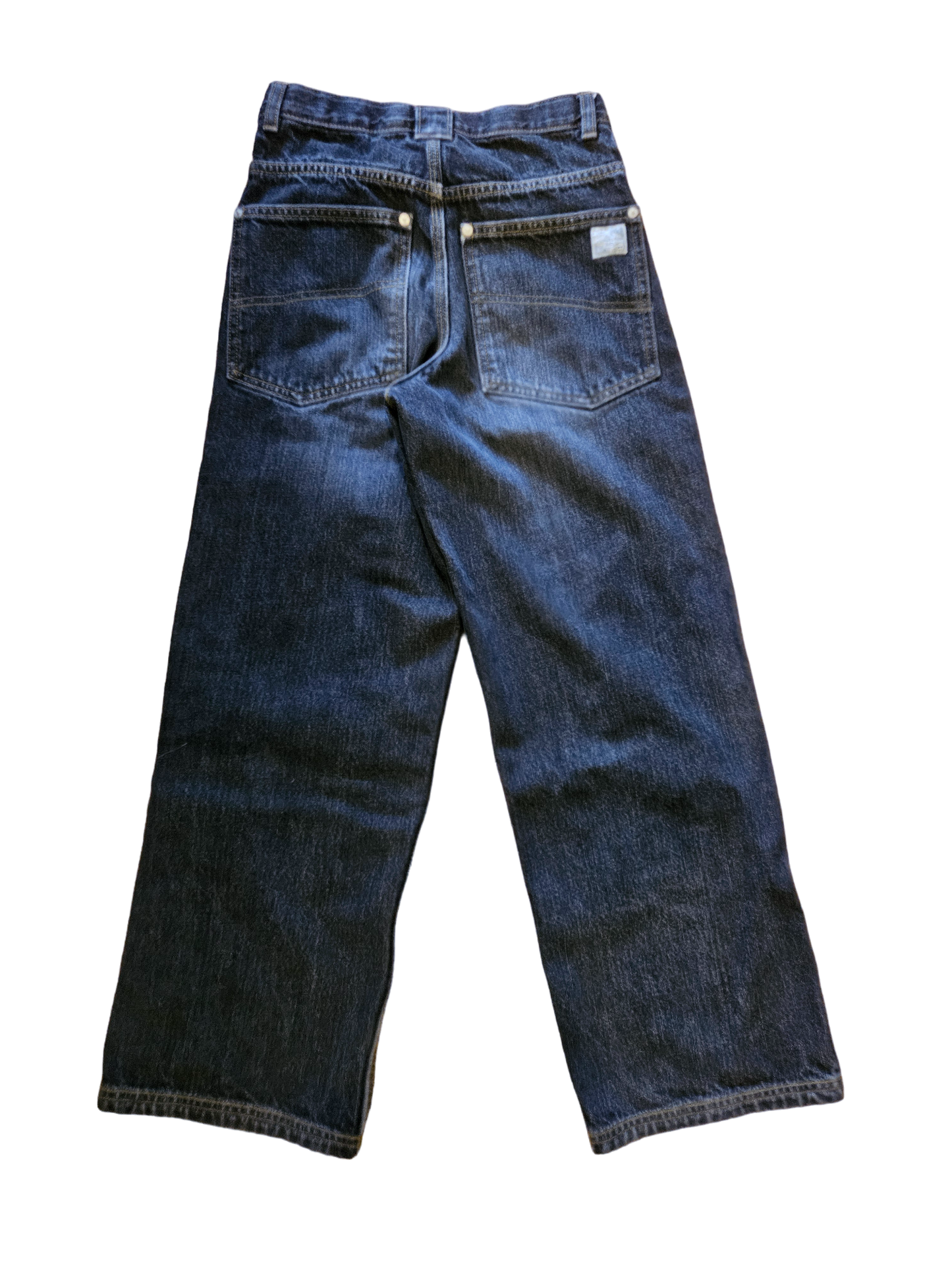 Retro Gap black denim utility jeans with front leg patch Size 12Y