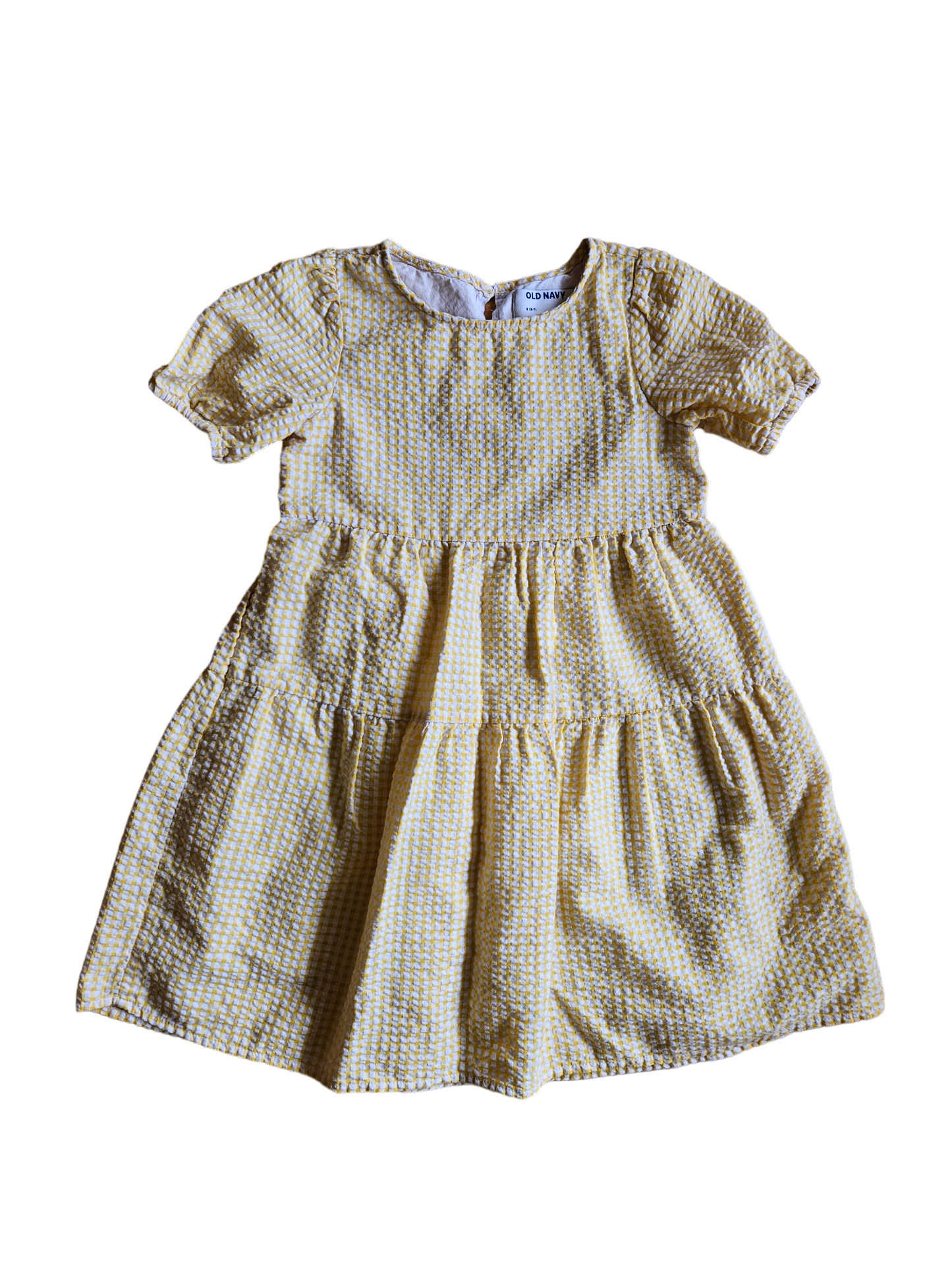 Yellow gingham dress Size S (6/7)