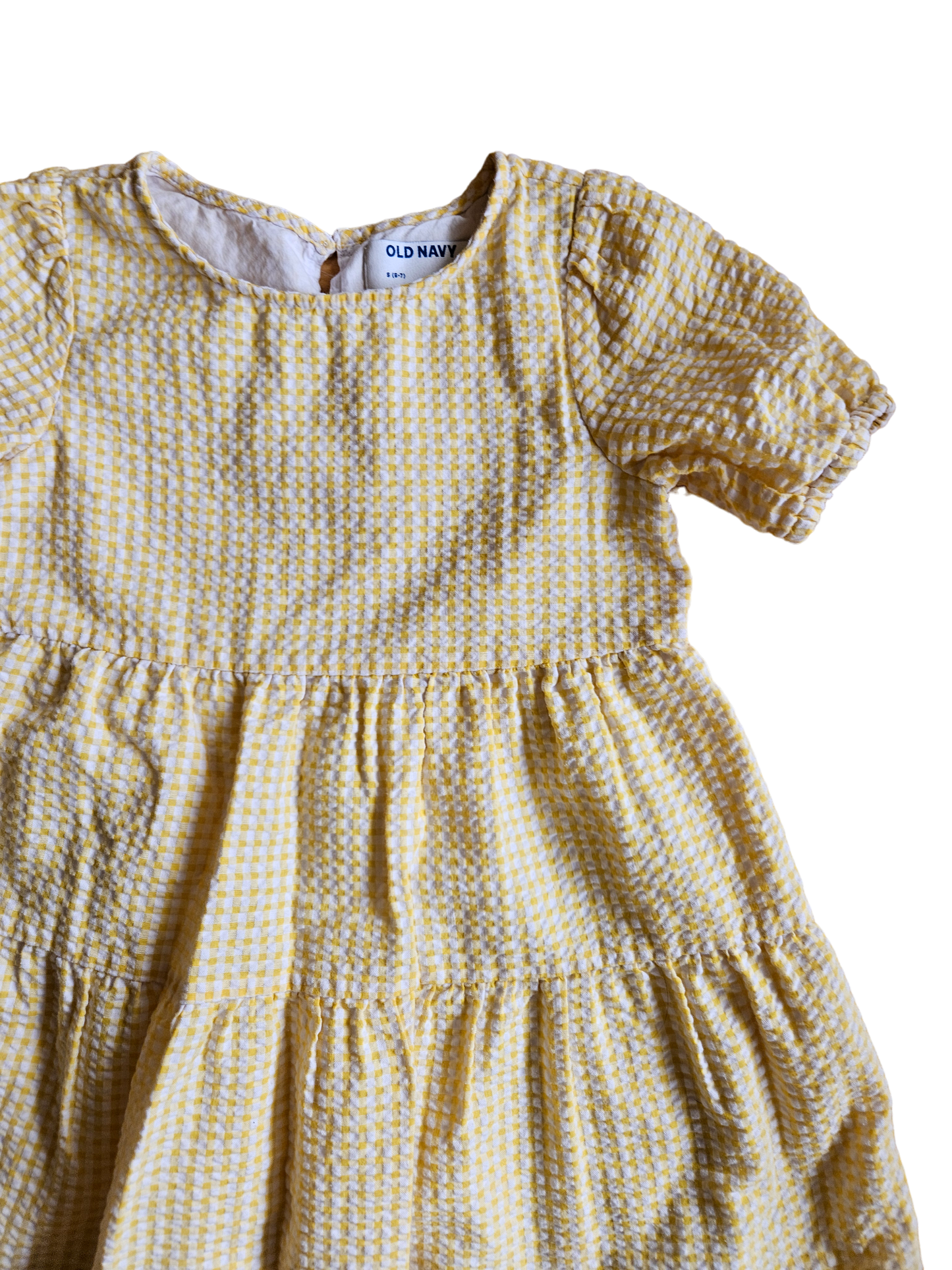 Yellow gingham dress Size S (6/7)