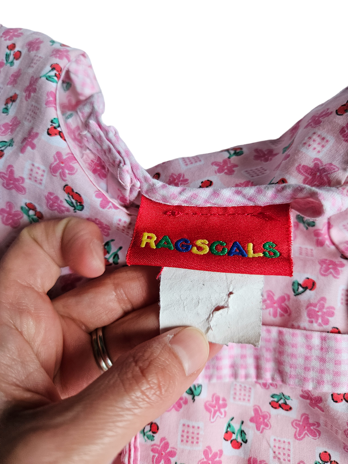 Vintage Ragscals cherry print dress 12m