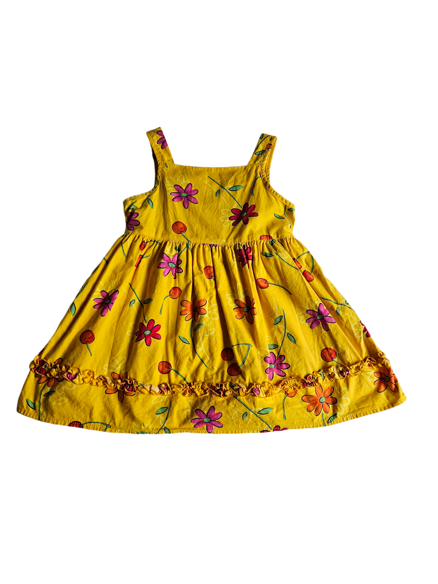 Vintage Rare Editions floral and cherry print dress 4T