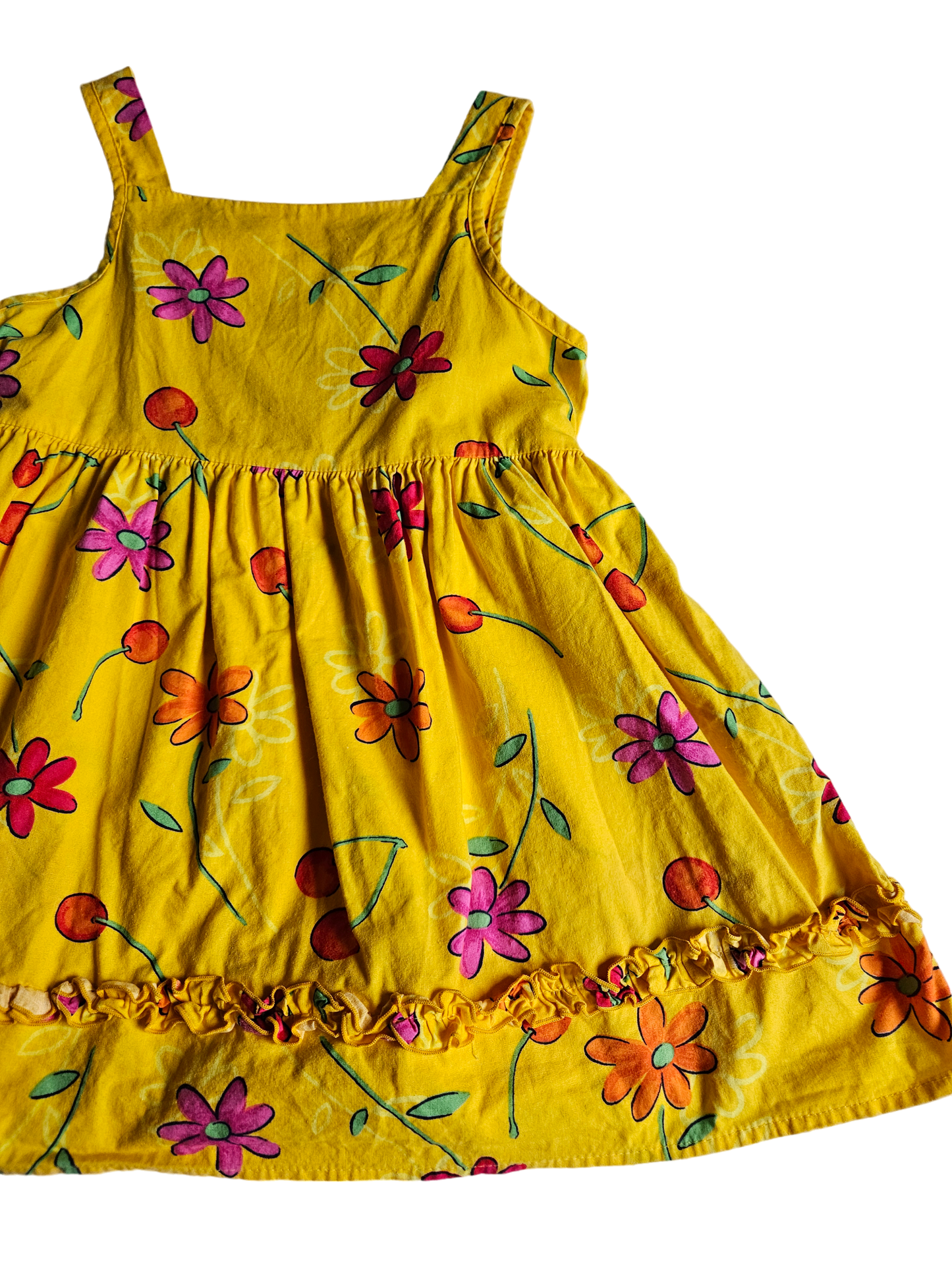 Vintage Rare Editions floral and cherry print dress 4T