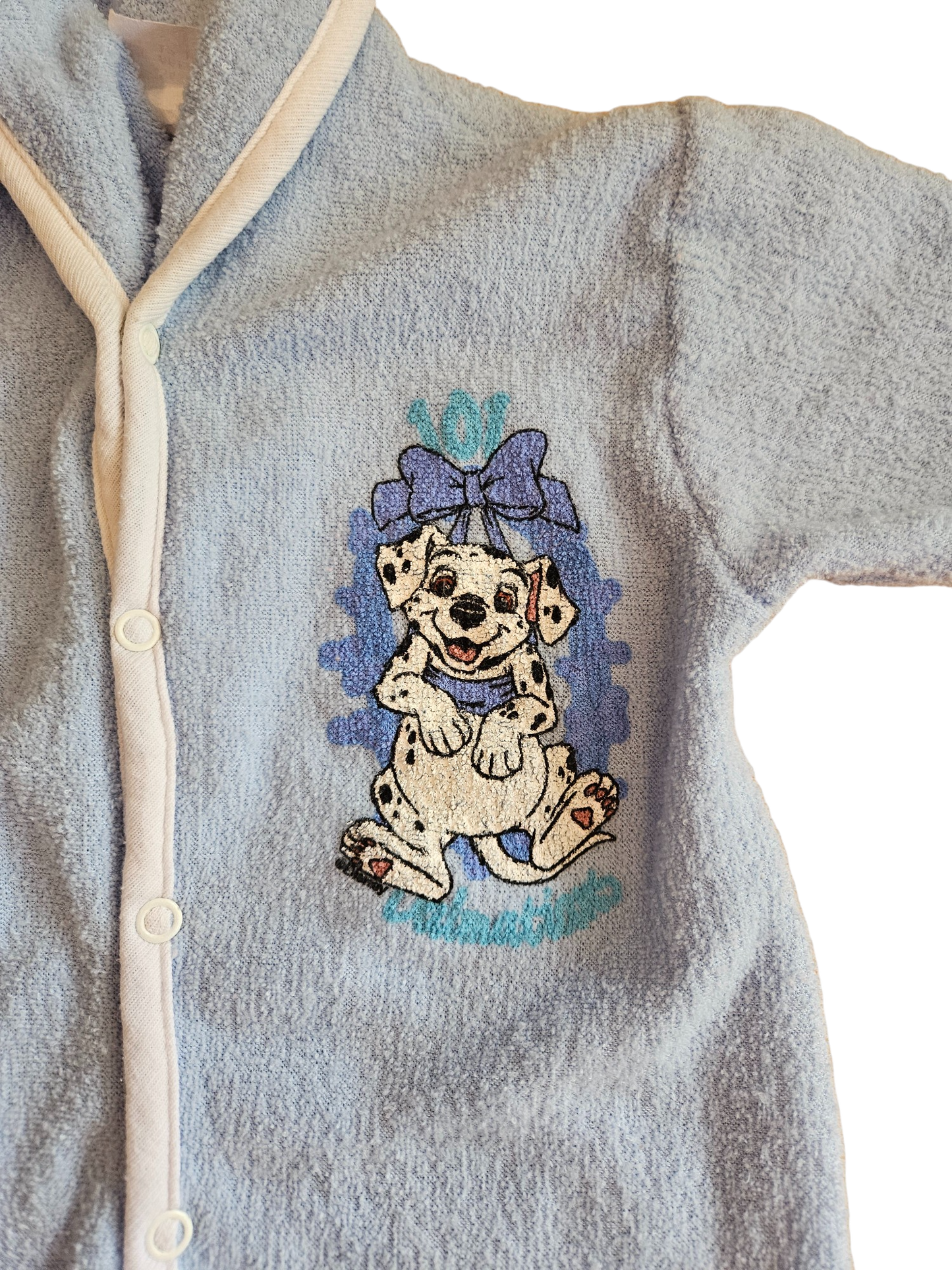 Vintage 101 Dalmations fleece sleeper 12M