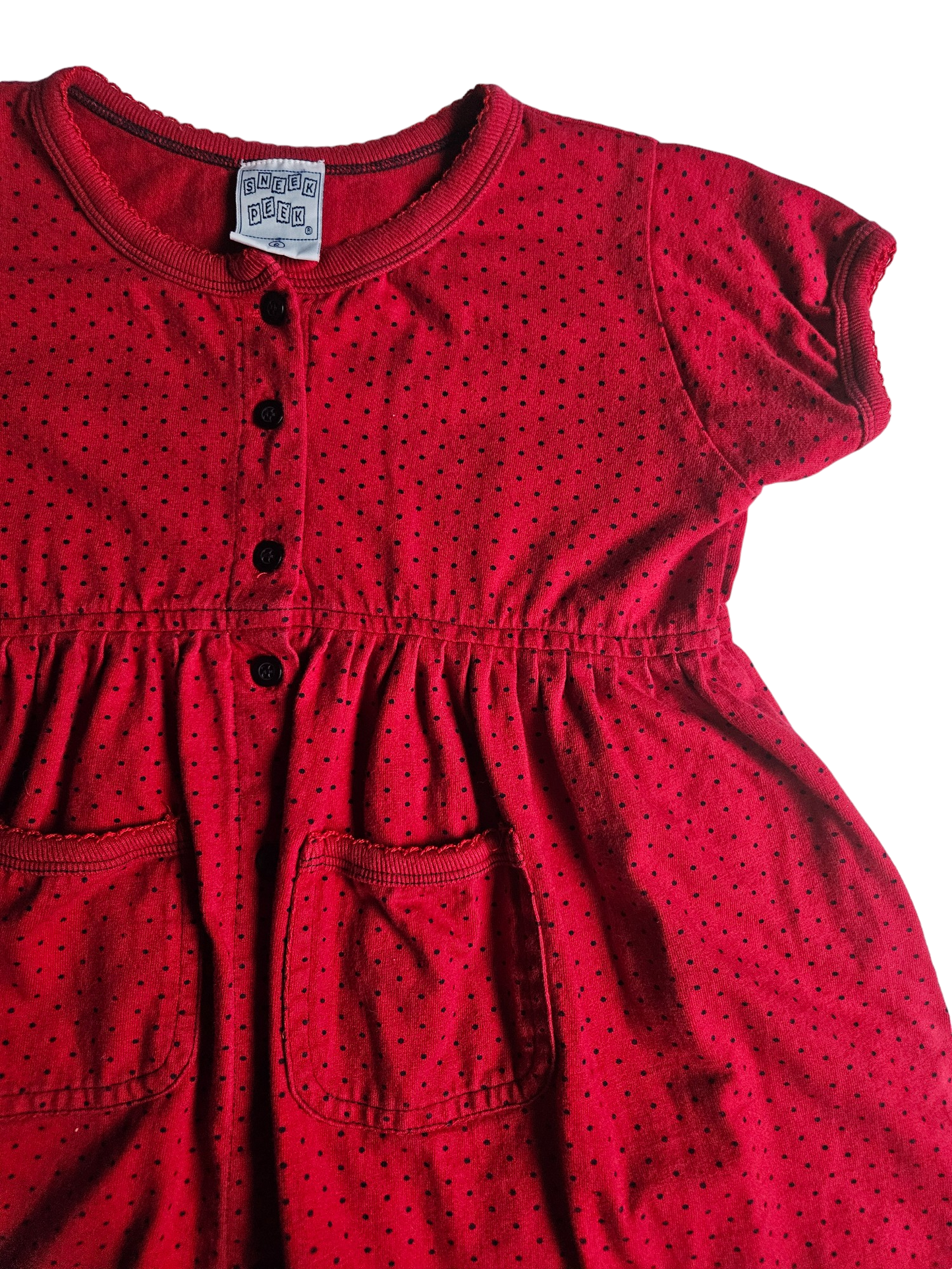 Vintage Sneek Peek cotton polka dot dress Size 6