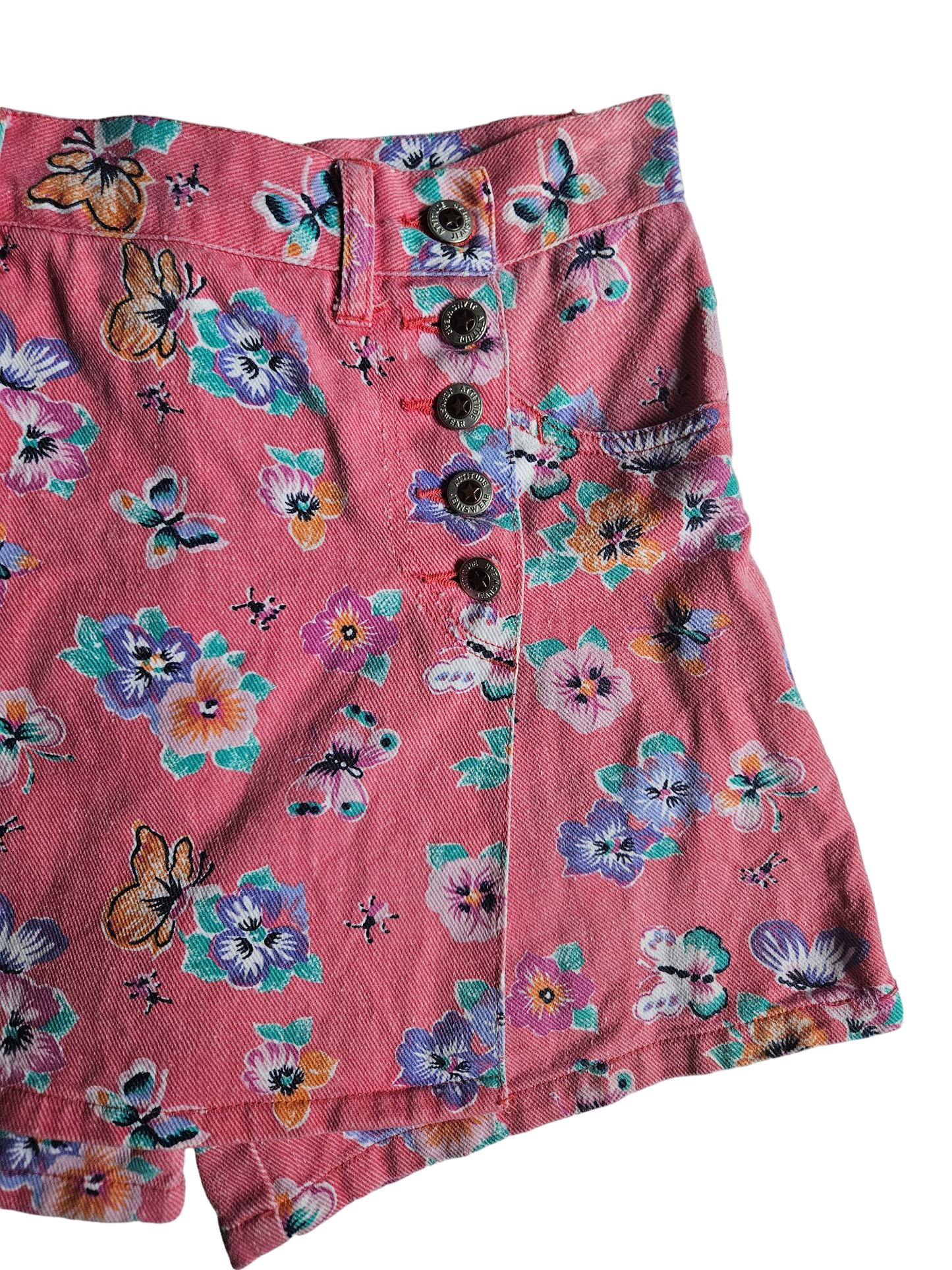 Vintage denim floral print skort Size 8