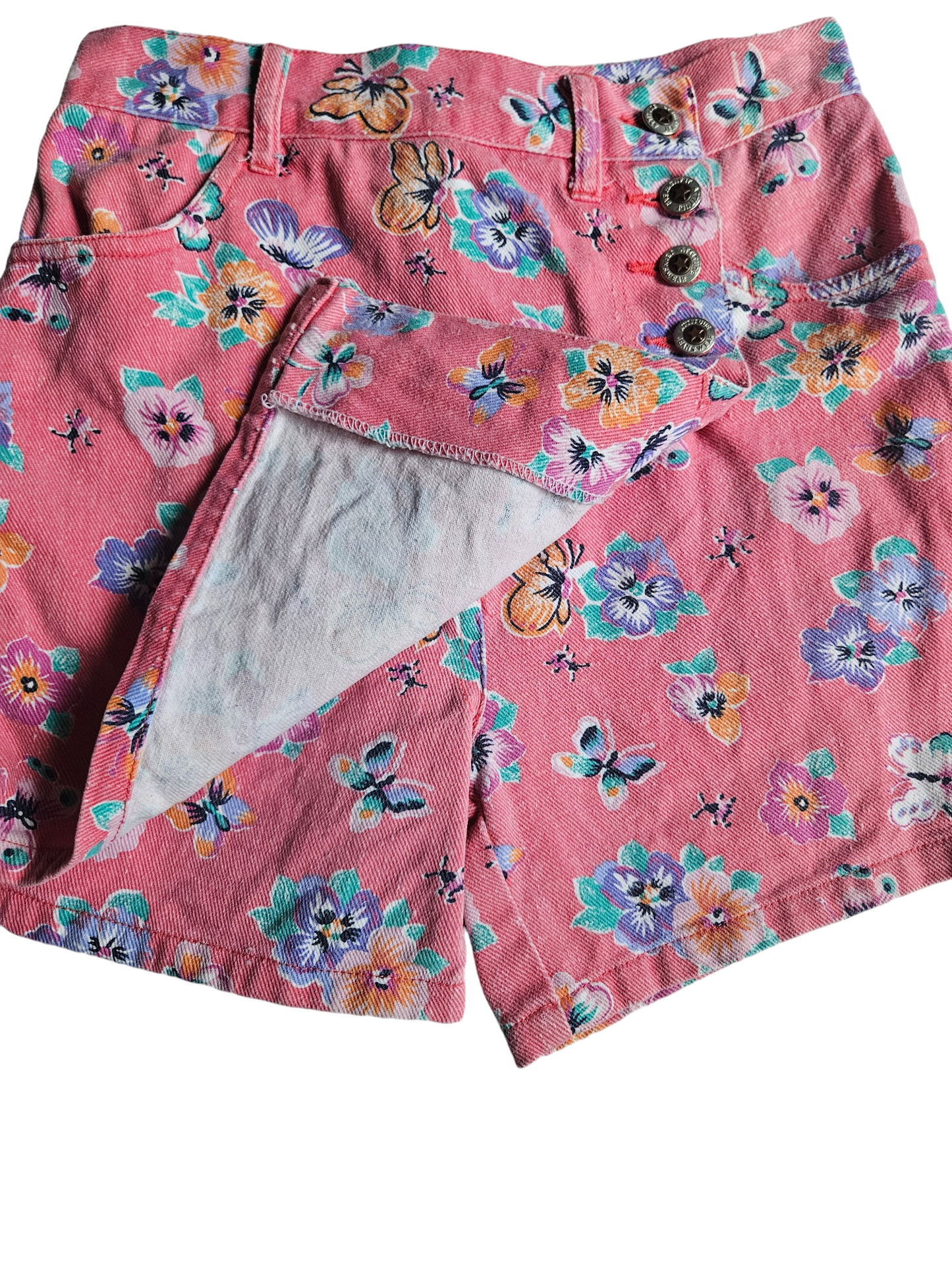 Vintage denim floral print skort Size 8