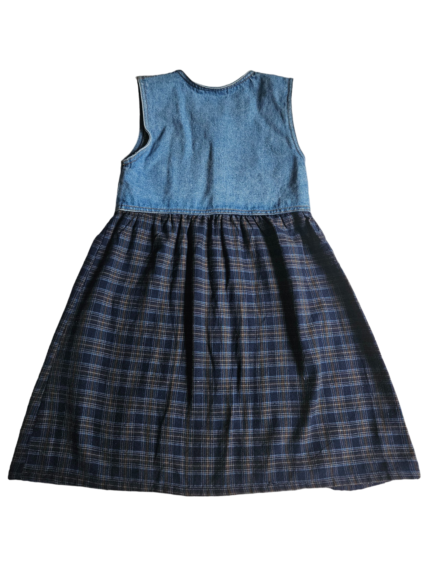 Vintage French Toast denim and flannel dress Size 8