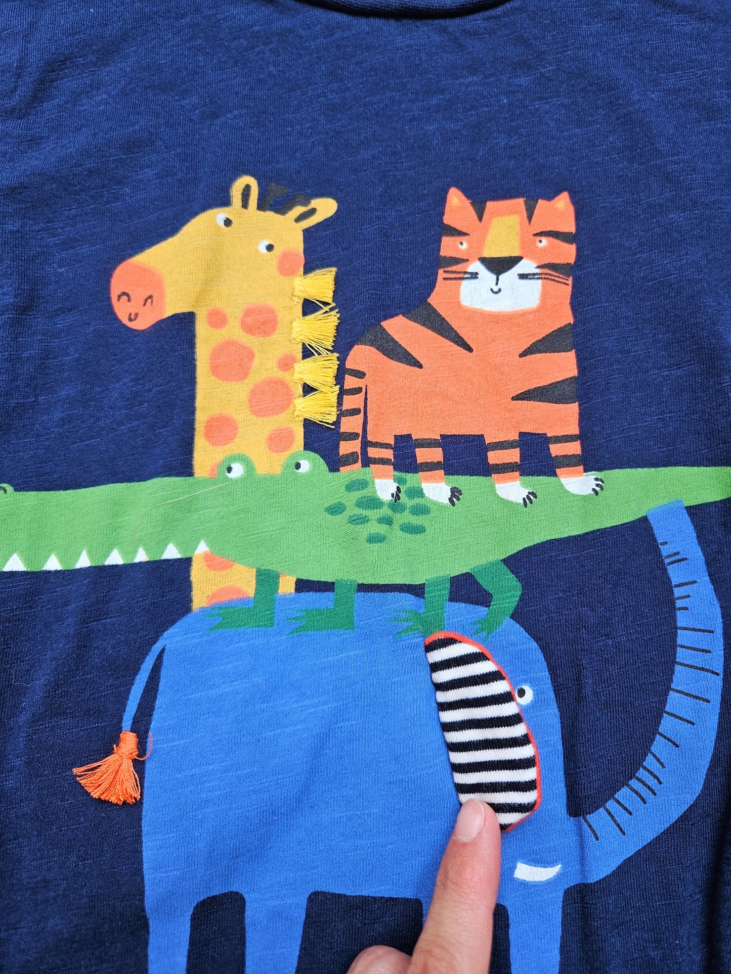Next long sleeve shirt with 3D animal detailing 5-6Y