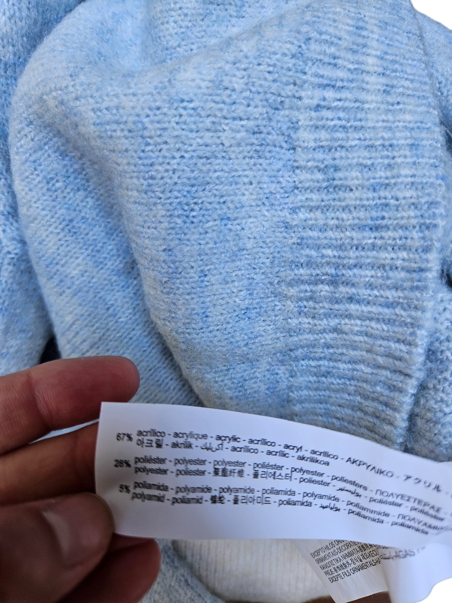 Zara acrylic knit sweater with floral embroidery size 9