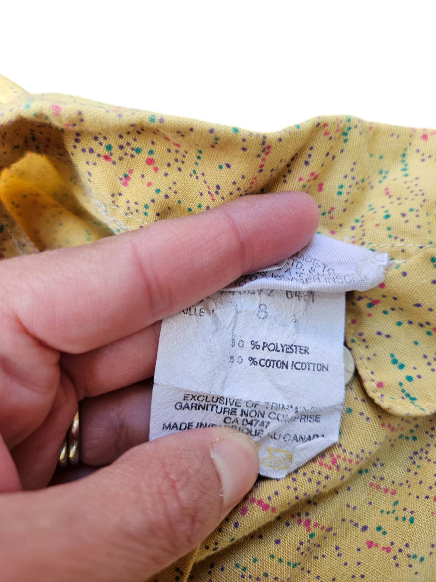 Vintage Krickets button up long sleeve Size 8 Made in Canada
