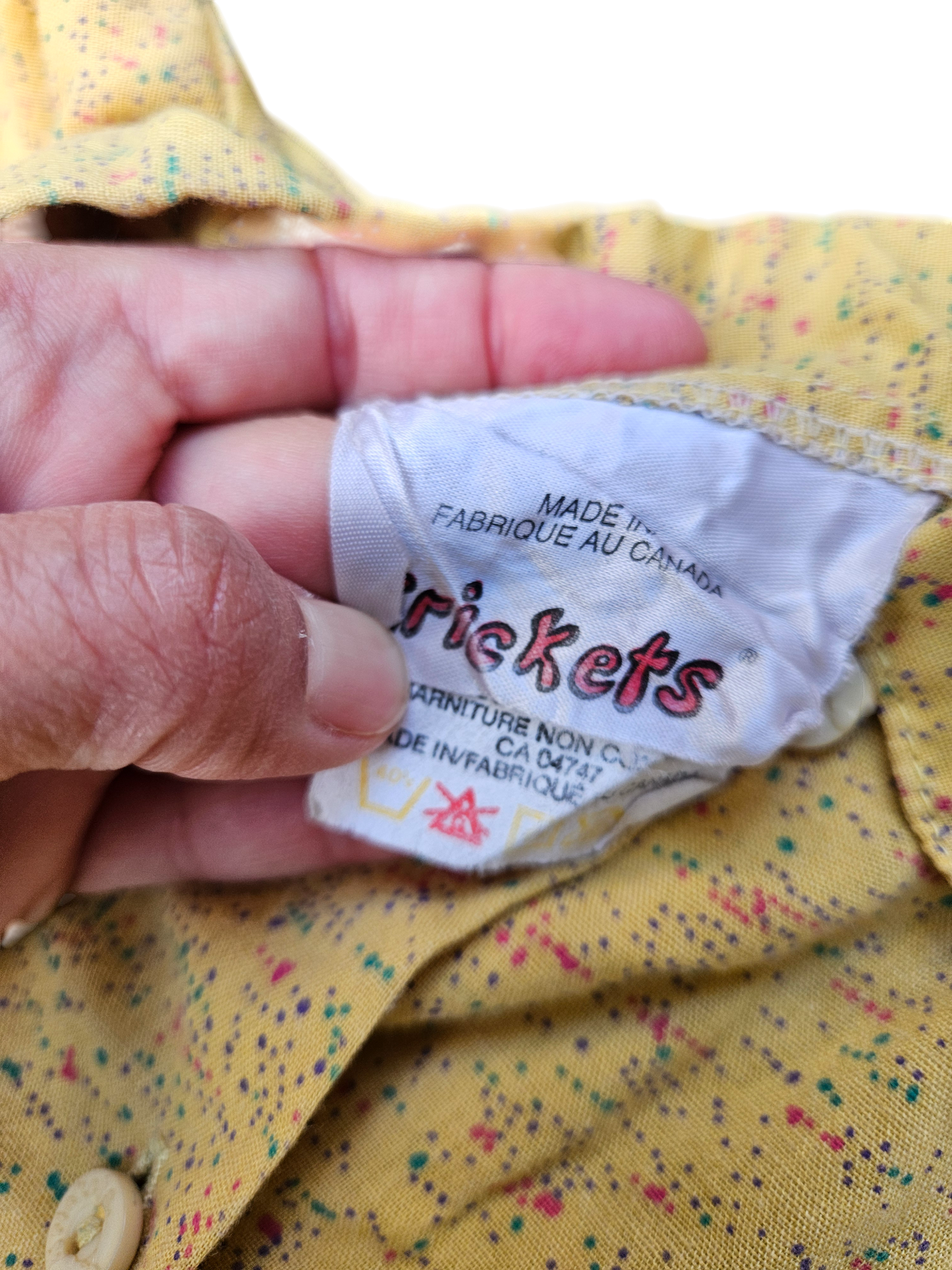 Vintage Krickets button up long sleeve Size 8 Made in Canada