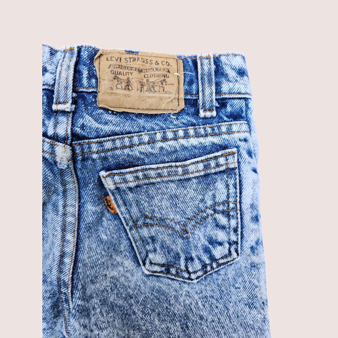 Vintage Acid Wash Orange Tab Levi's Jeans 550