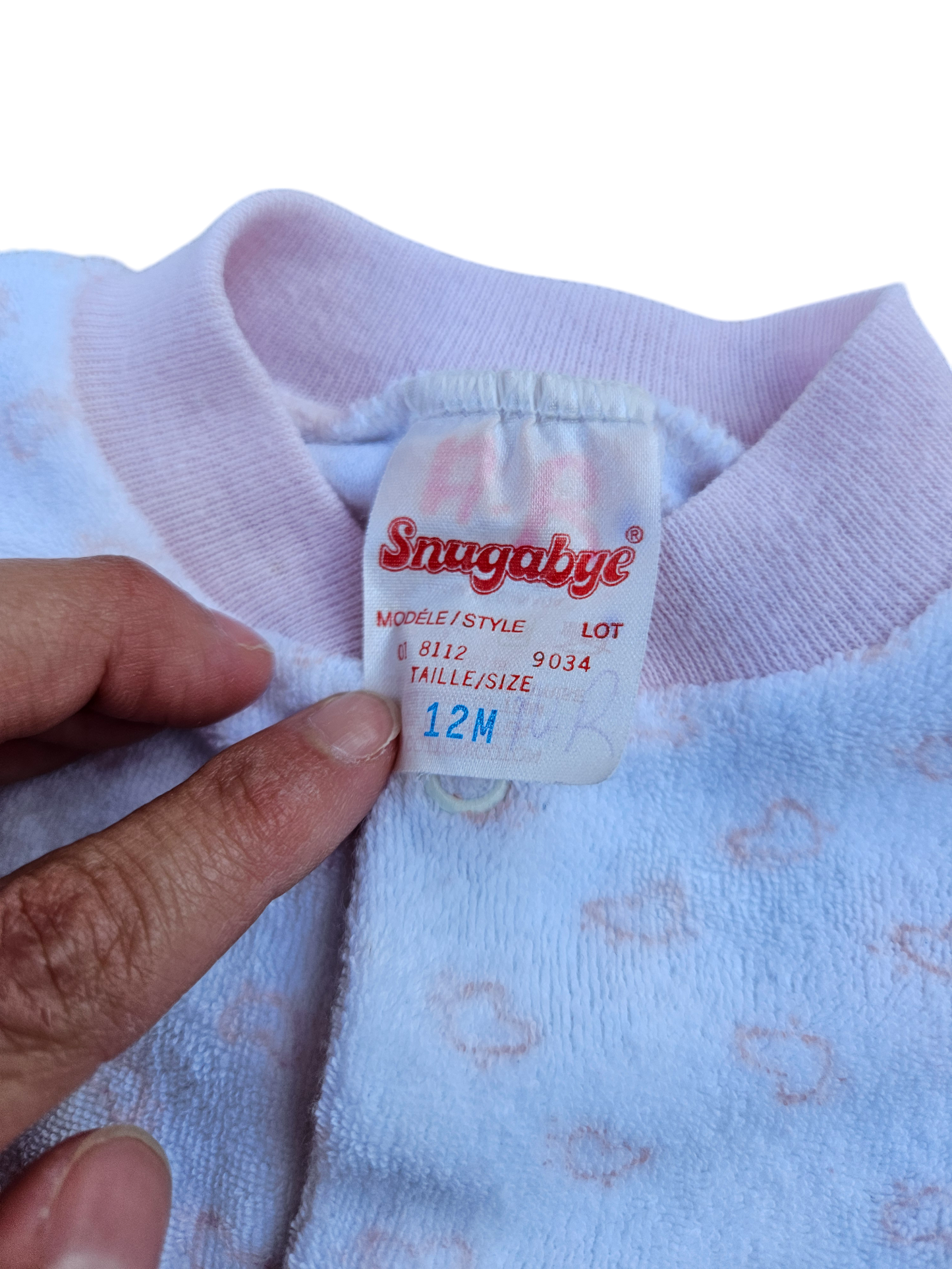 Vintage Snugabye terry sleeper 12m