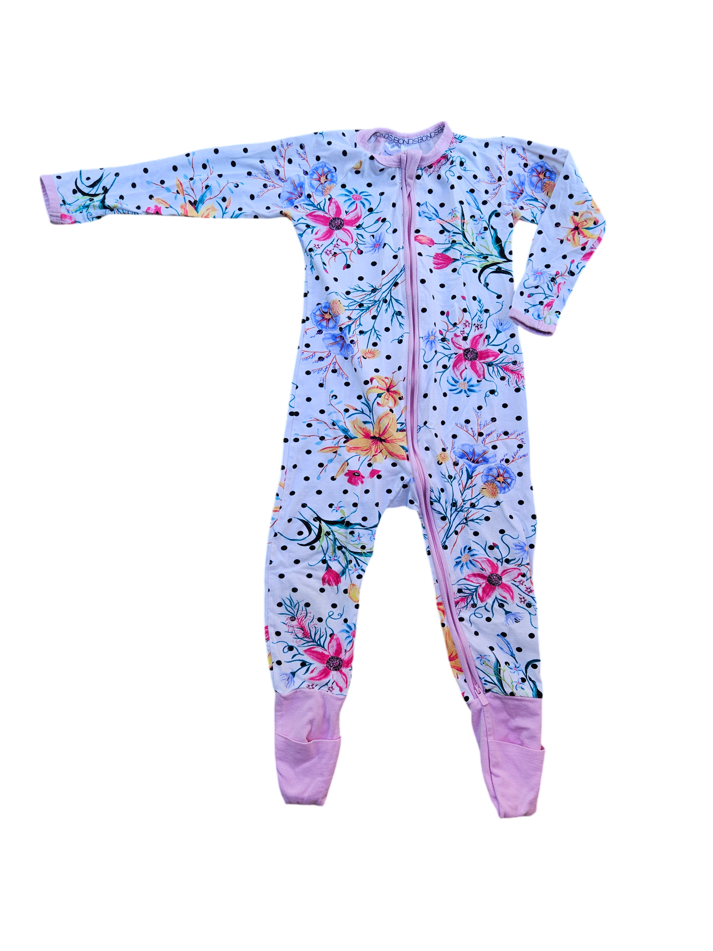 Bonds floral wondersuit size 3