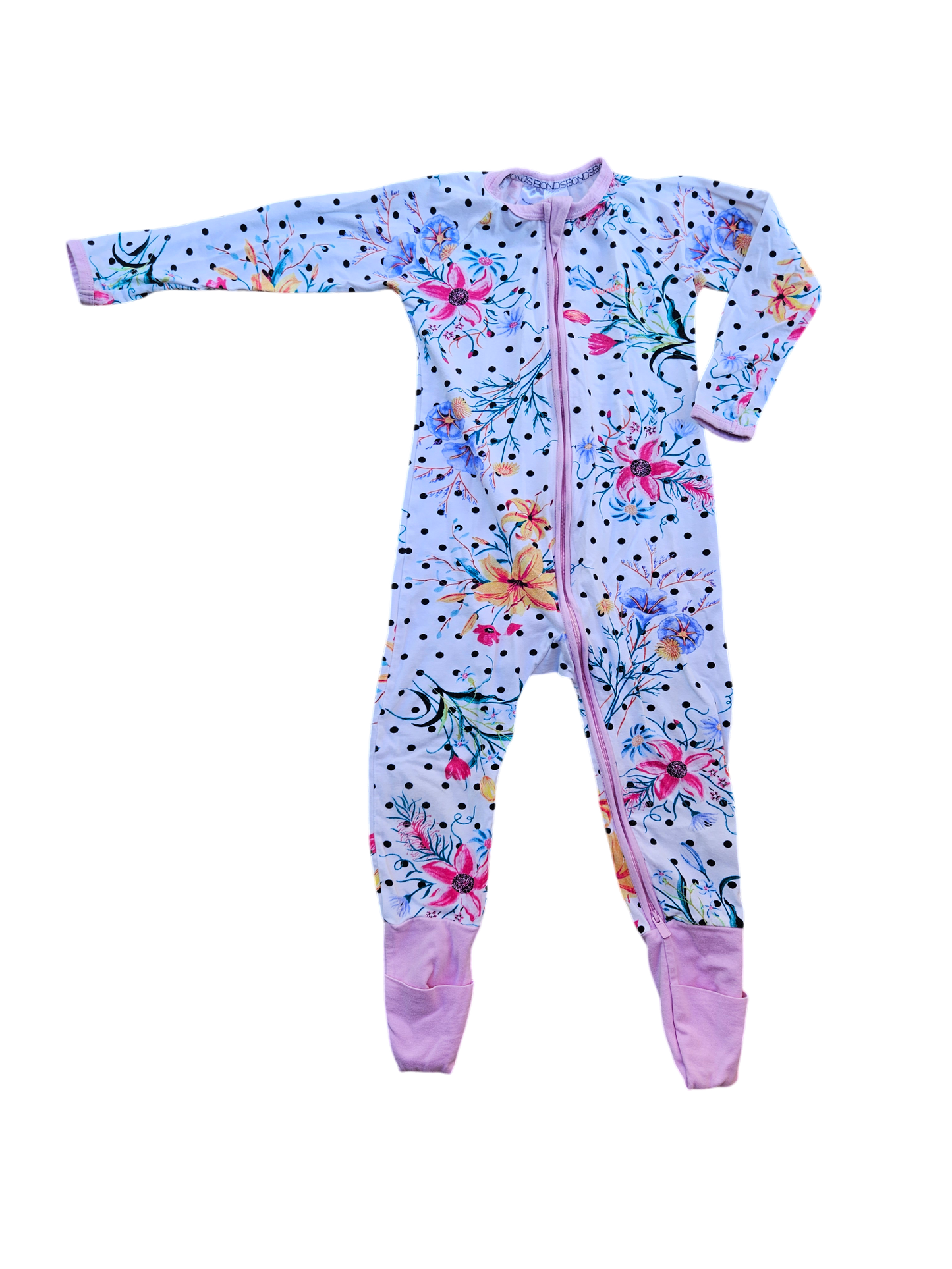 Bonds floral wondersuit size 3
