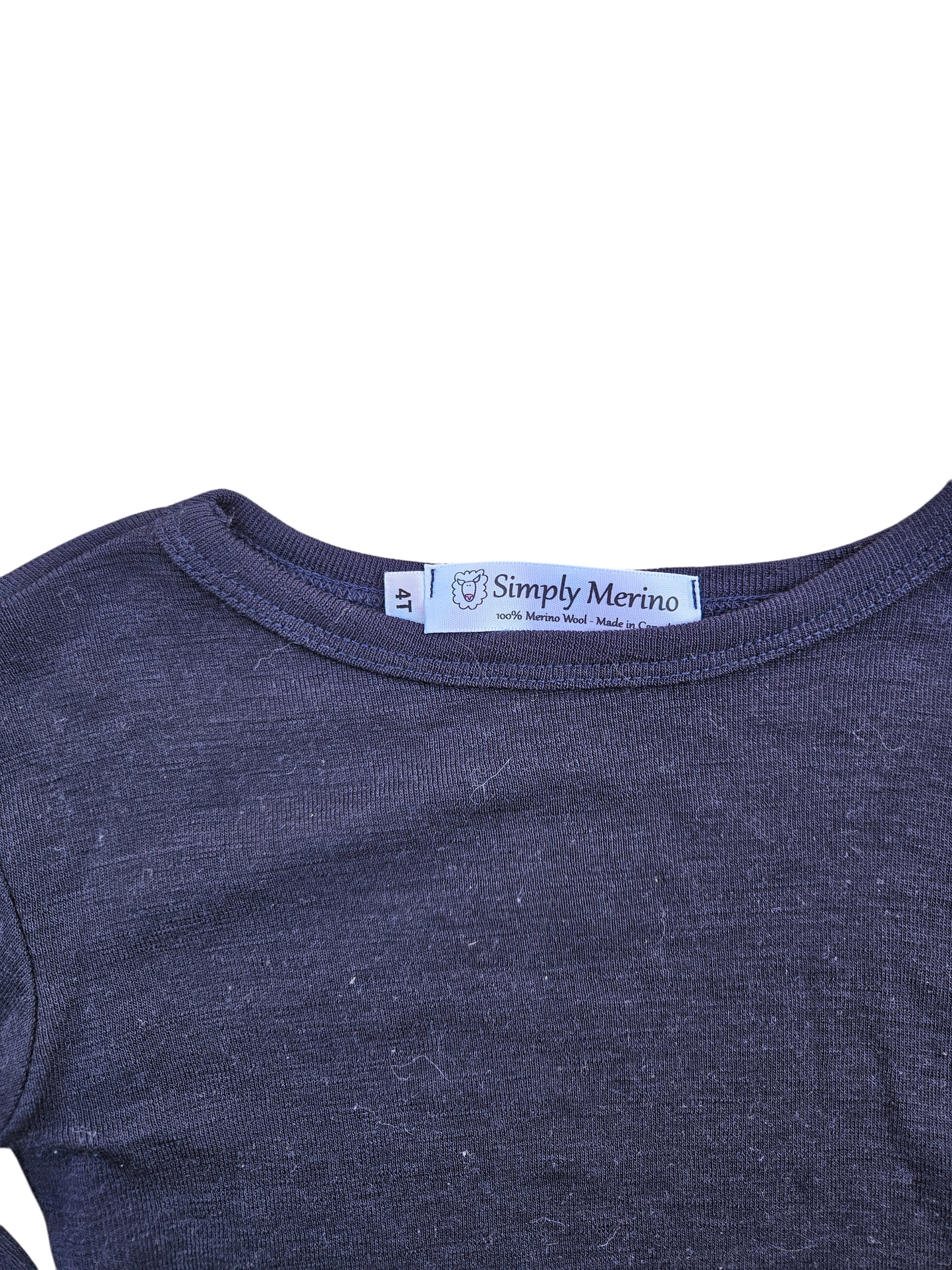 Simply Merino 100% merino wool thermal top (very dark navy) 4T