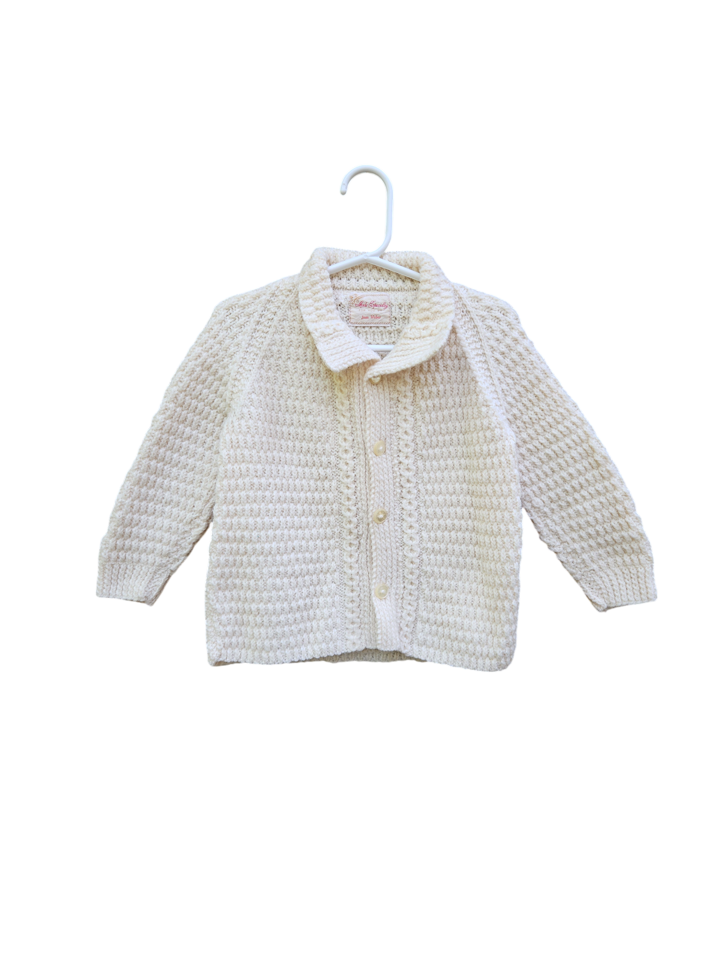 Handknit cardigan approx 3-4T